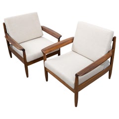 Pair of Midcentury Danish Teak Armchairs, 1960s