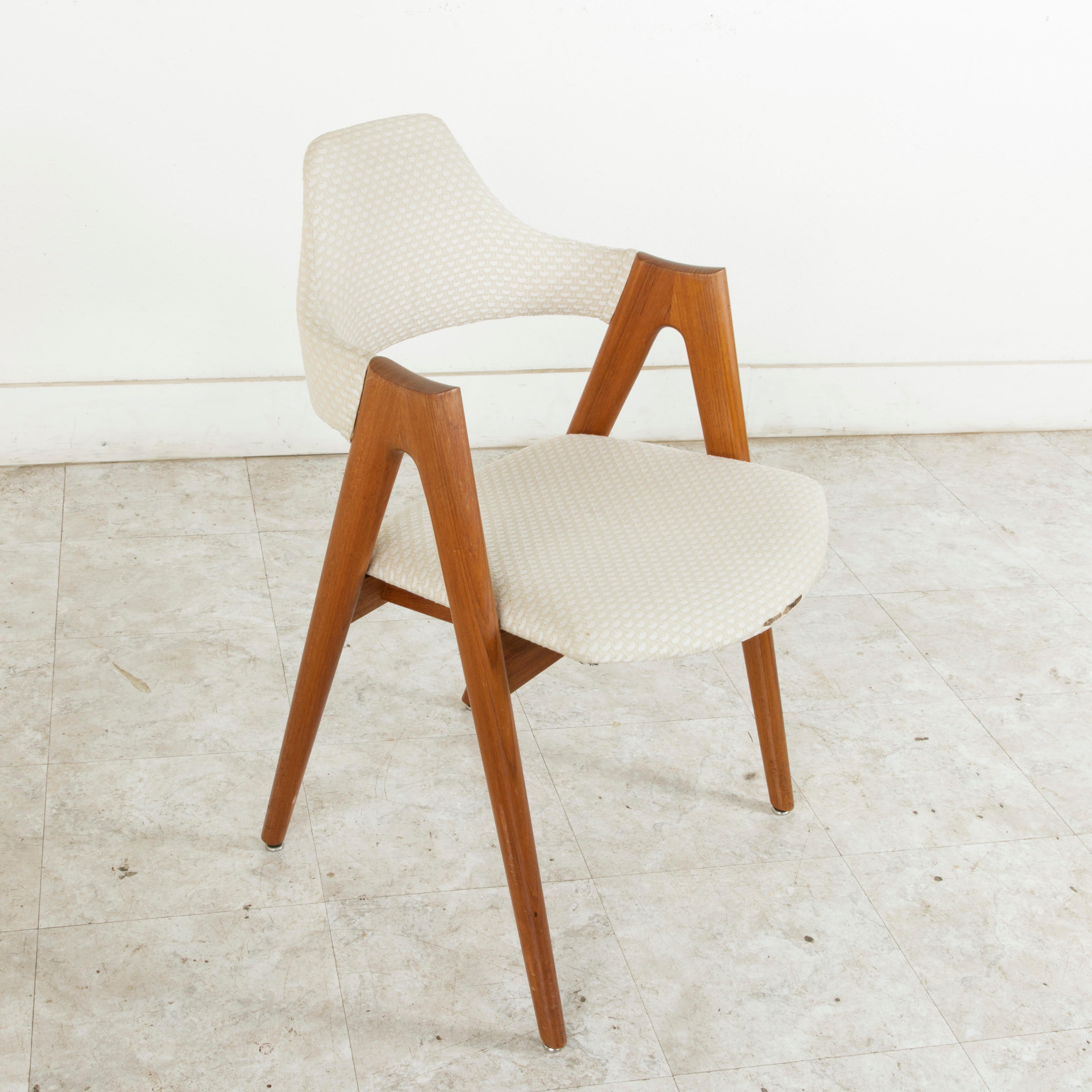 Pair of Midcentury Danish Teak Compass Chairs Designed by Kai Kristiansen 1