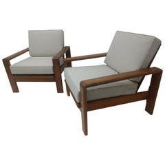 Pair of Midcentury Danish Teak Lounge Chairs, circa 1965