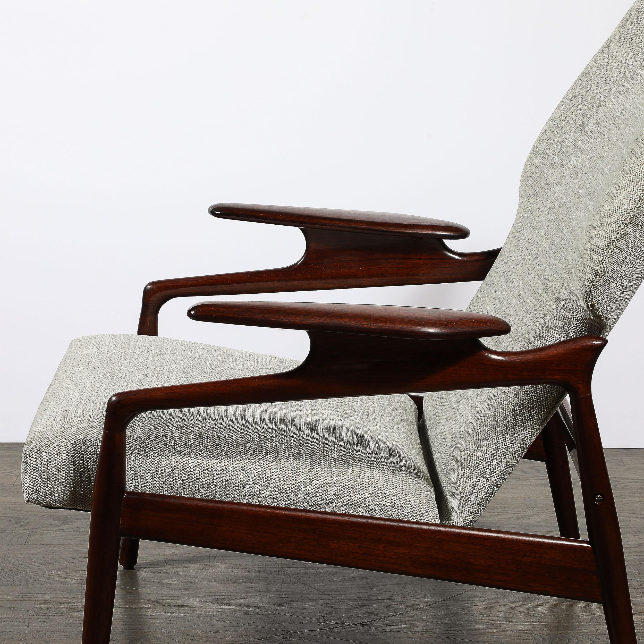 Danois Paire de fauteuils inclinables en teck danois du milieu du siècle pour Advance Design par John Boné en vente