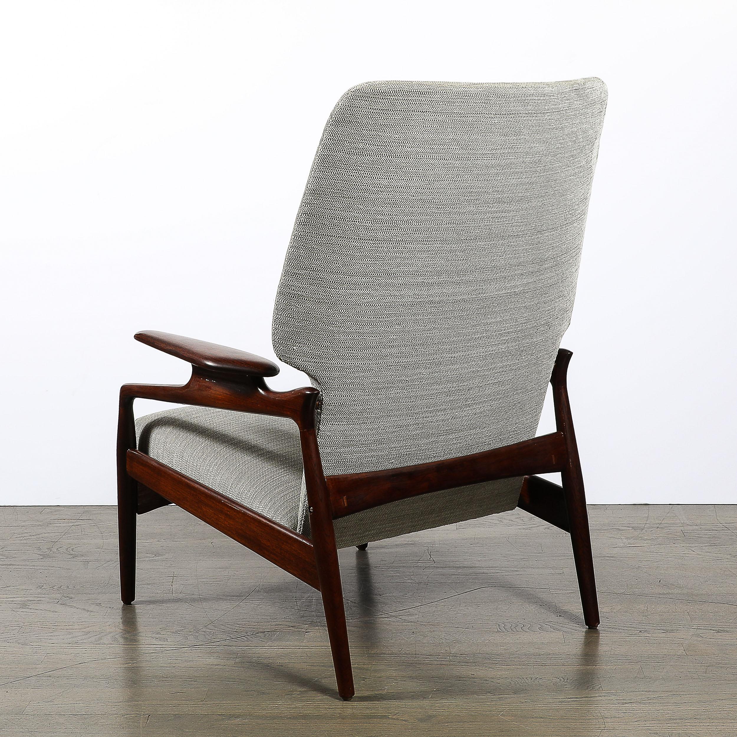 Tissu Paire de fauteuils inclinables en teck danois du milieu du siècle pour Advance Design par John Boné en vente