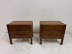 Pair of Mid-Century Danish Walnut Bedside Tables