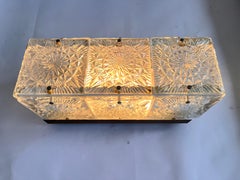 Pair of MID century Design glass BIG Wall lamps by Kamenický Šenov, 1970s