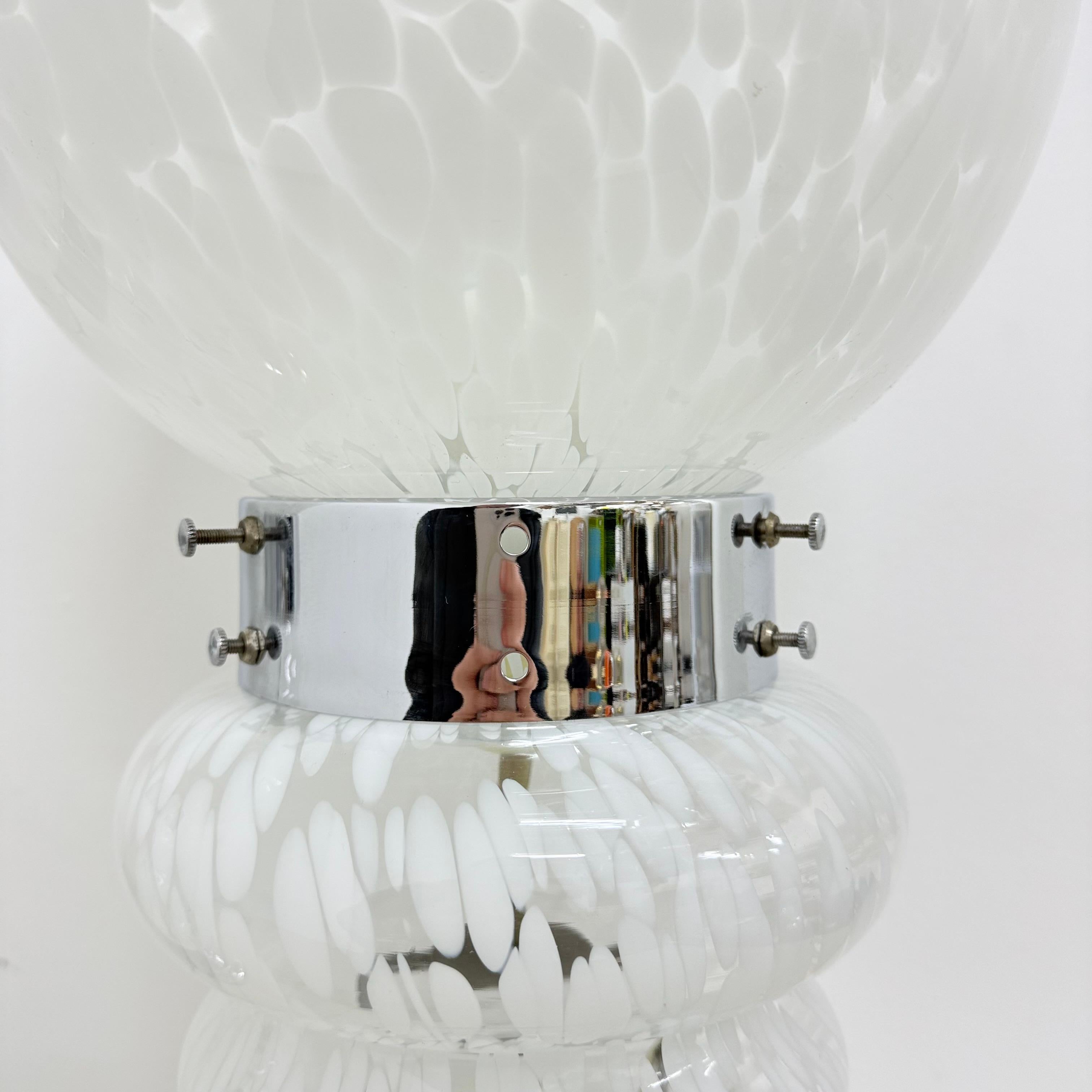 Métal Paire de lampes de table en verre Design/One Carlo Nason , années 1970 en vente