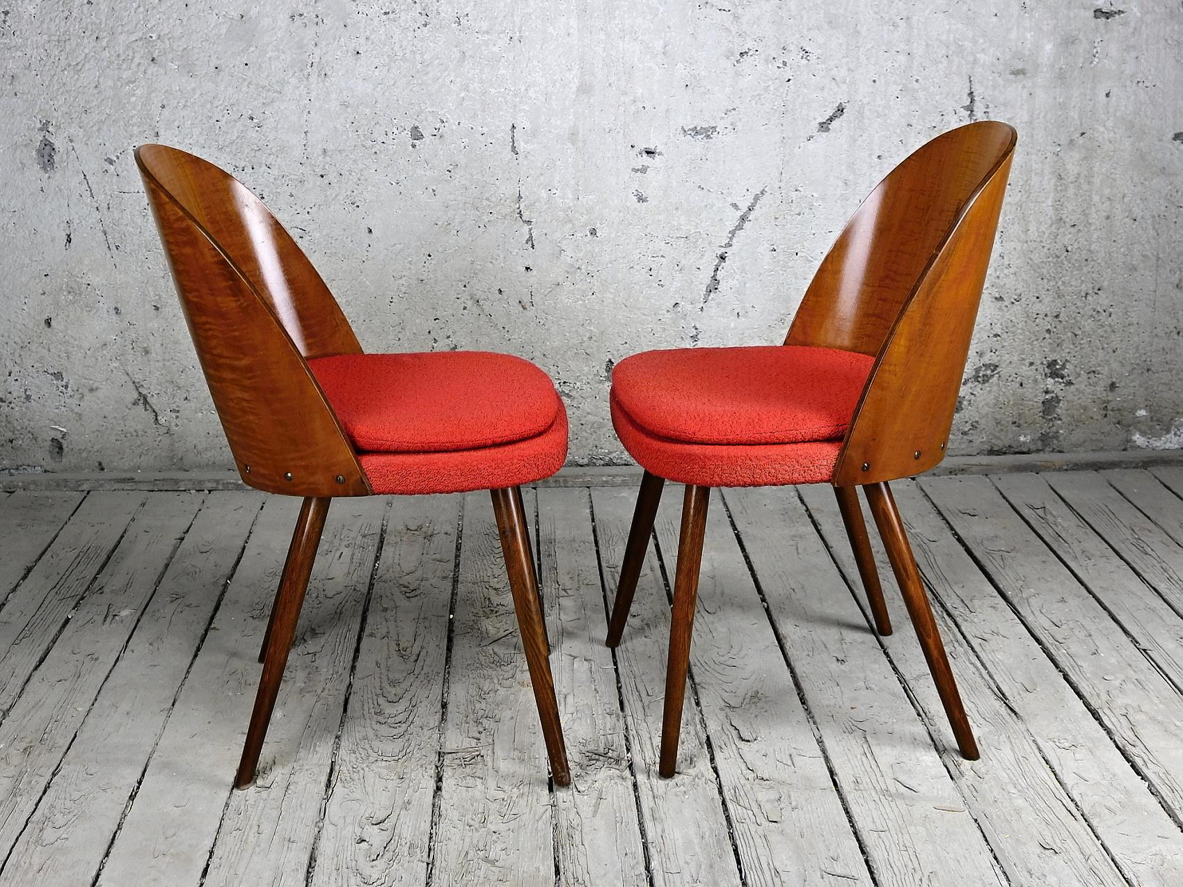 Pair of Mid Century Dining Chairs by Antonín Šuman for Tatra Nabytok NP, 1960s In Good Condition In Lucenec, SK
