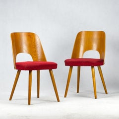 Pair of Mid Century Dining Chairs by Oswald Haerdtl for Ton, 1950s