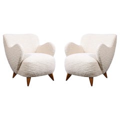 Pair of Mid Century Documented Walnut "Barrel" Chairs by Vladimir Kagan, 1947
