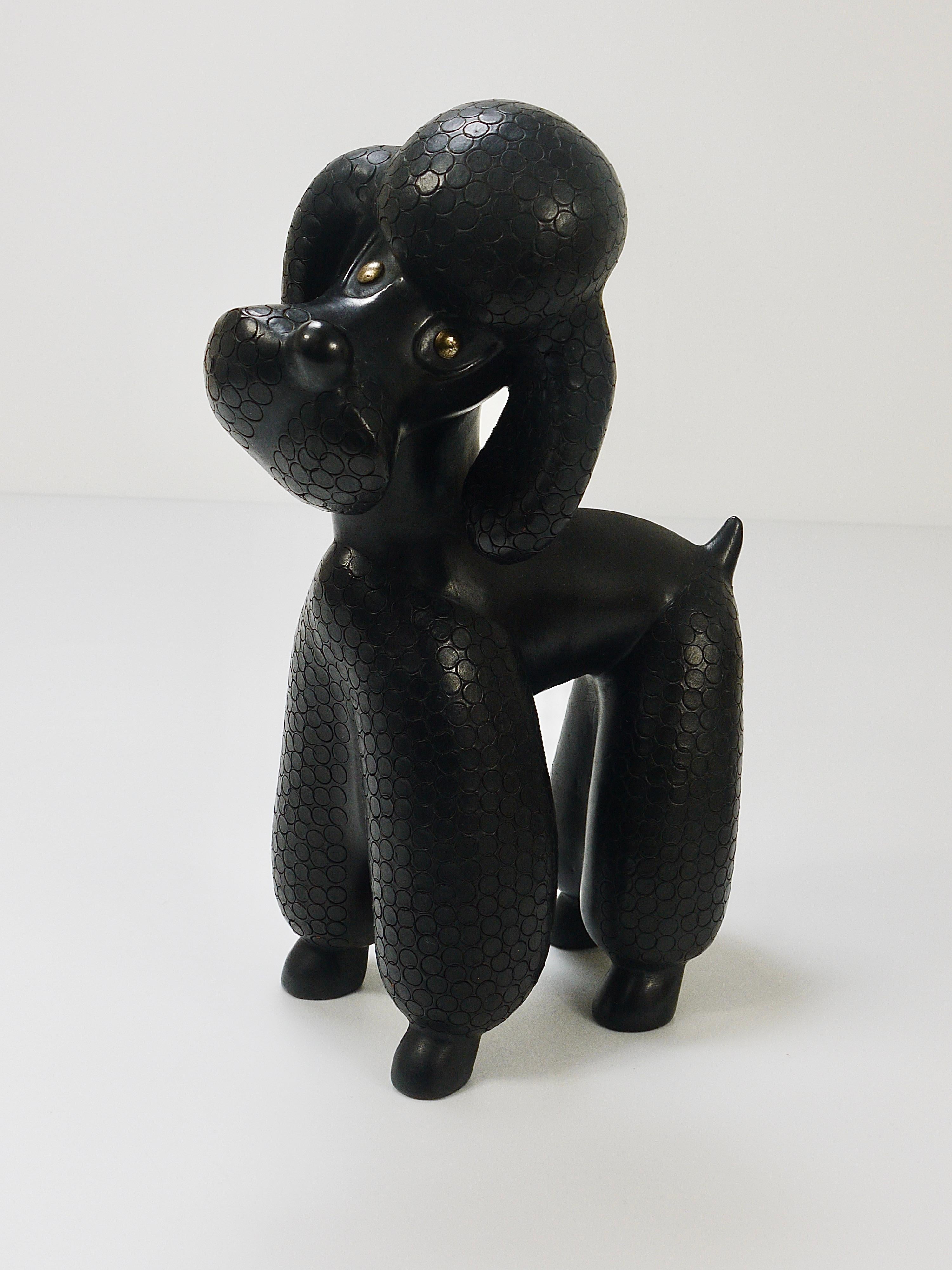 Pair of Mid-Century Dog Poodle Sculptures by Leopold Anzengruber, Austria, 1950s For Sale 7