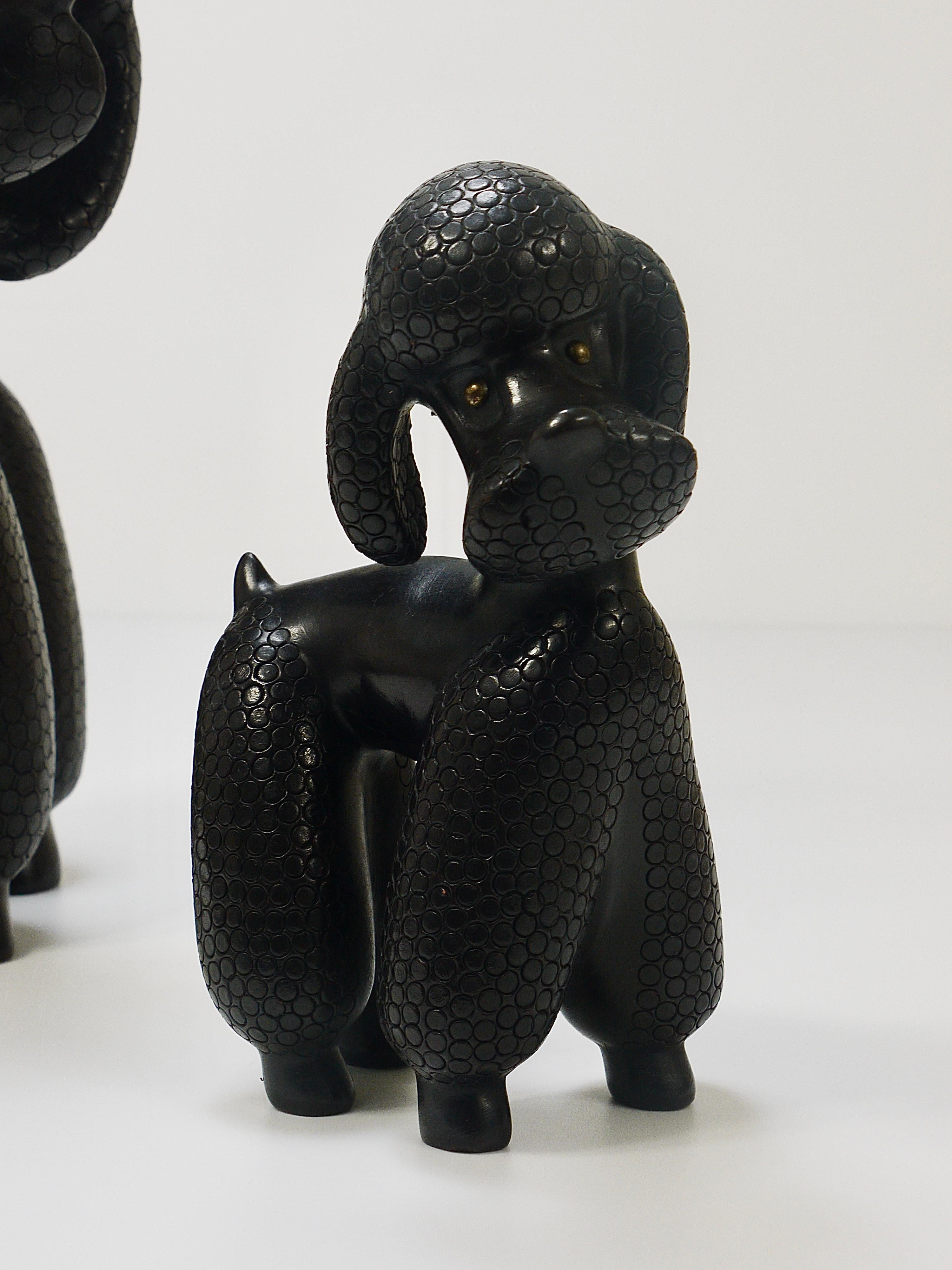 Pair of Mid-Century Dog Poodle Sculptures by Leopold Anzengruber, Austria, 1950s For Sale 8