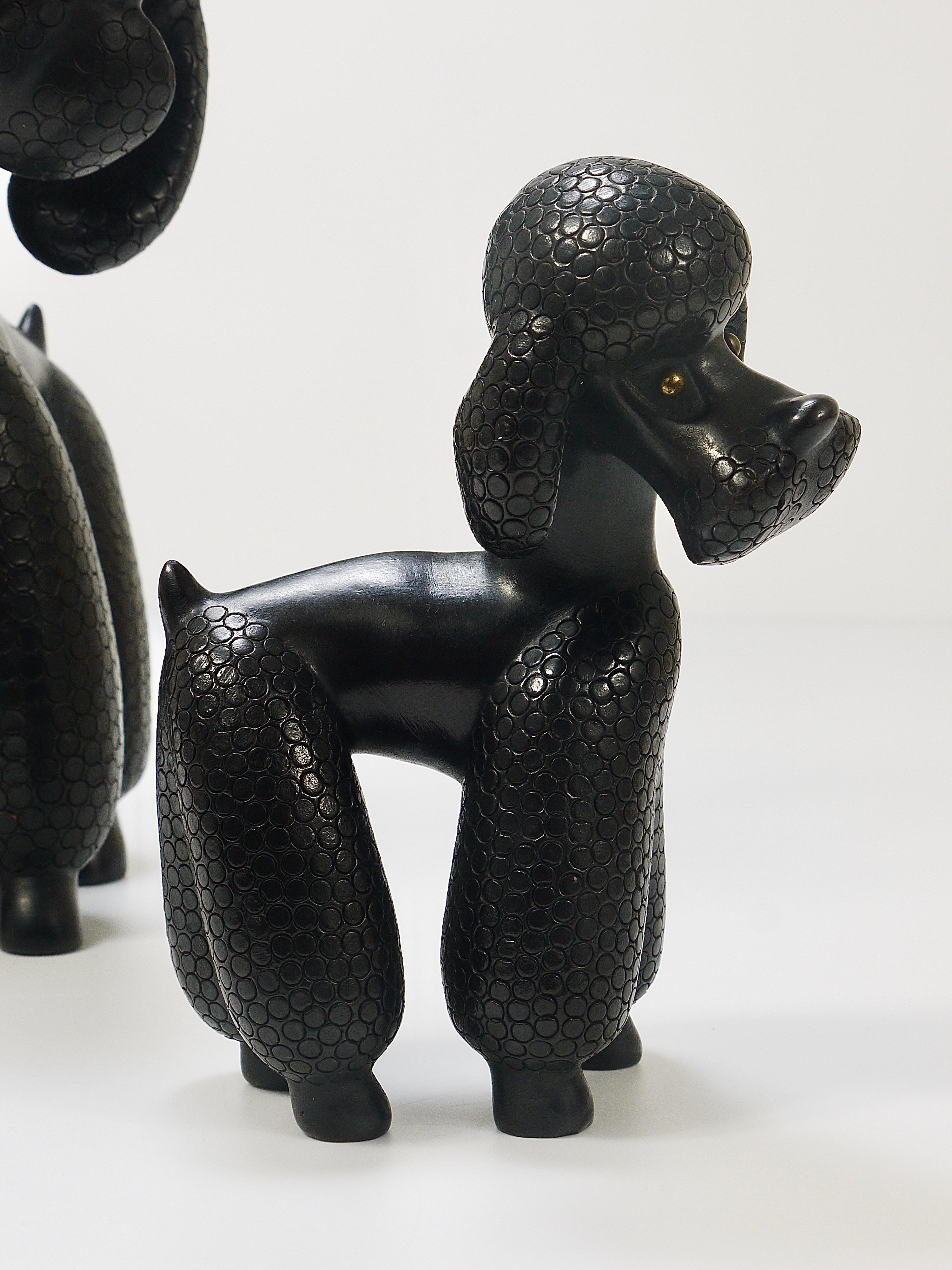 Pair of Mid-Century Dog Poodle Sculptures by Leopold Anzengruber, Austria, 1950s For Sale 9