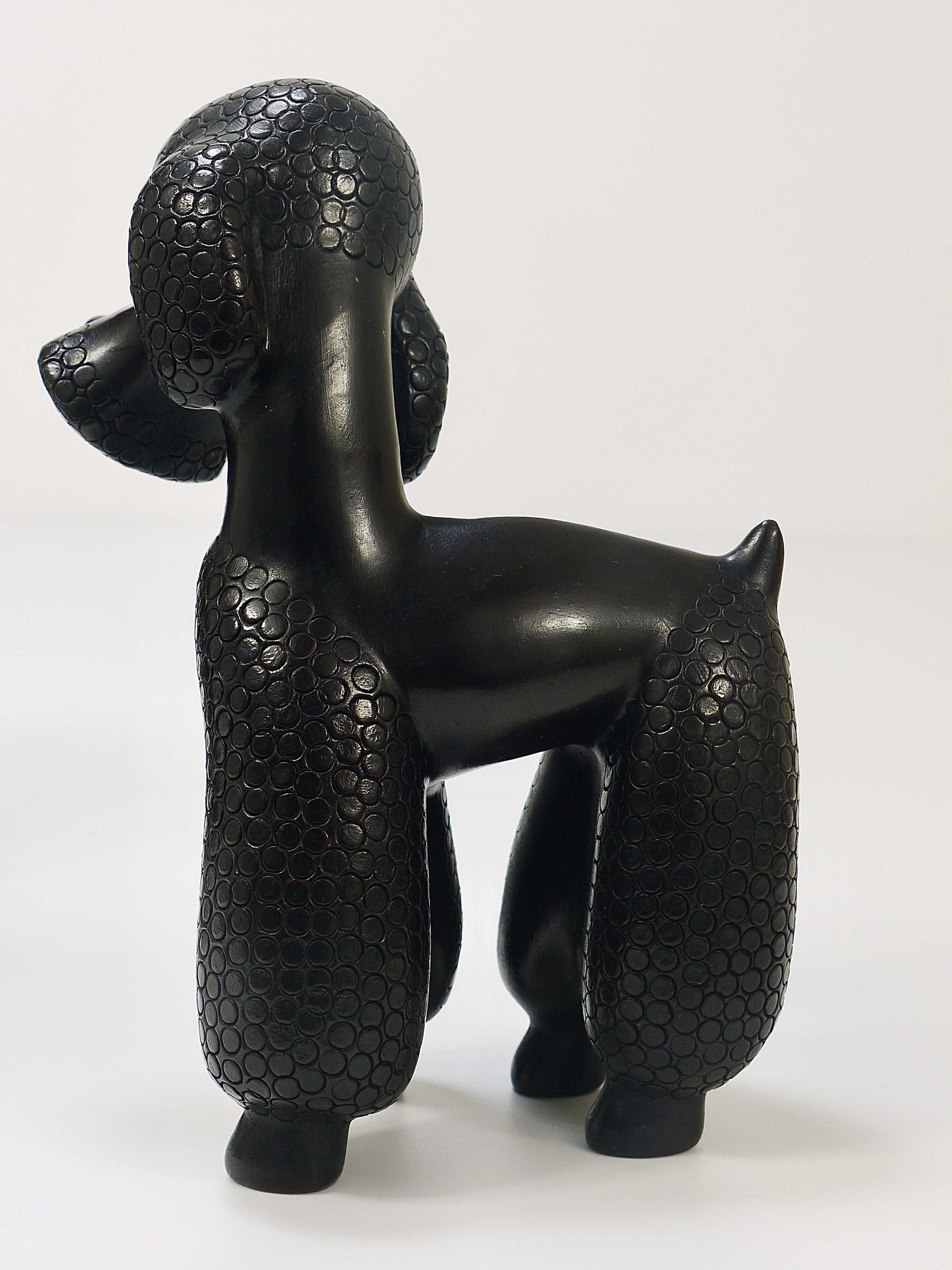 Pair of Mid-Century Dog Poodle Sculptures by Leopold Anzengruber, Austria, 1950s For Sale 11
