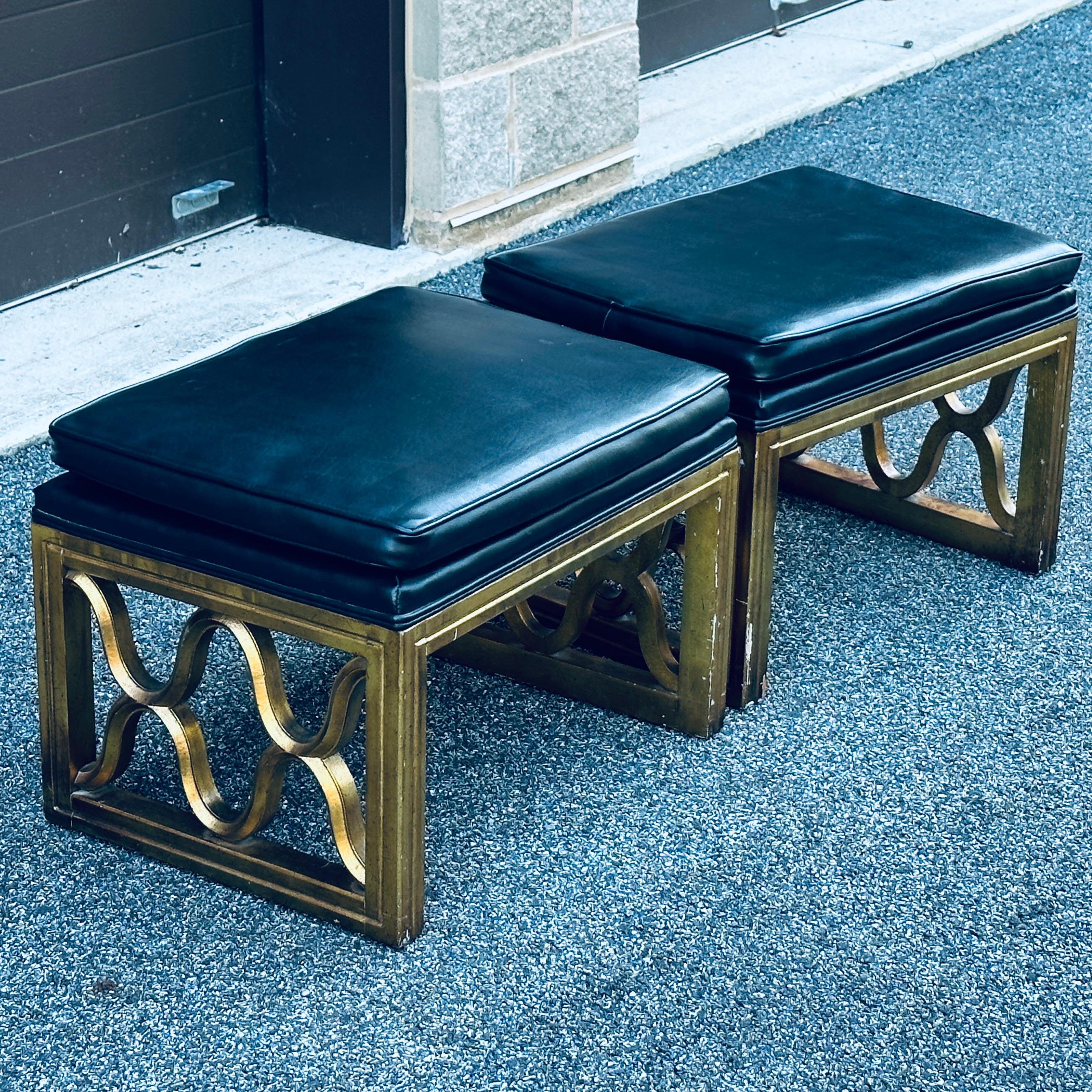 Pair of Mid-Century Dorothy Draper Style Benches  For Sale 3
