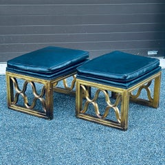 Pair of Mid-Century Dorothy Draper Style Benches