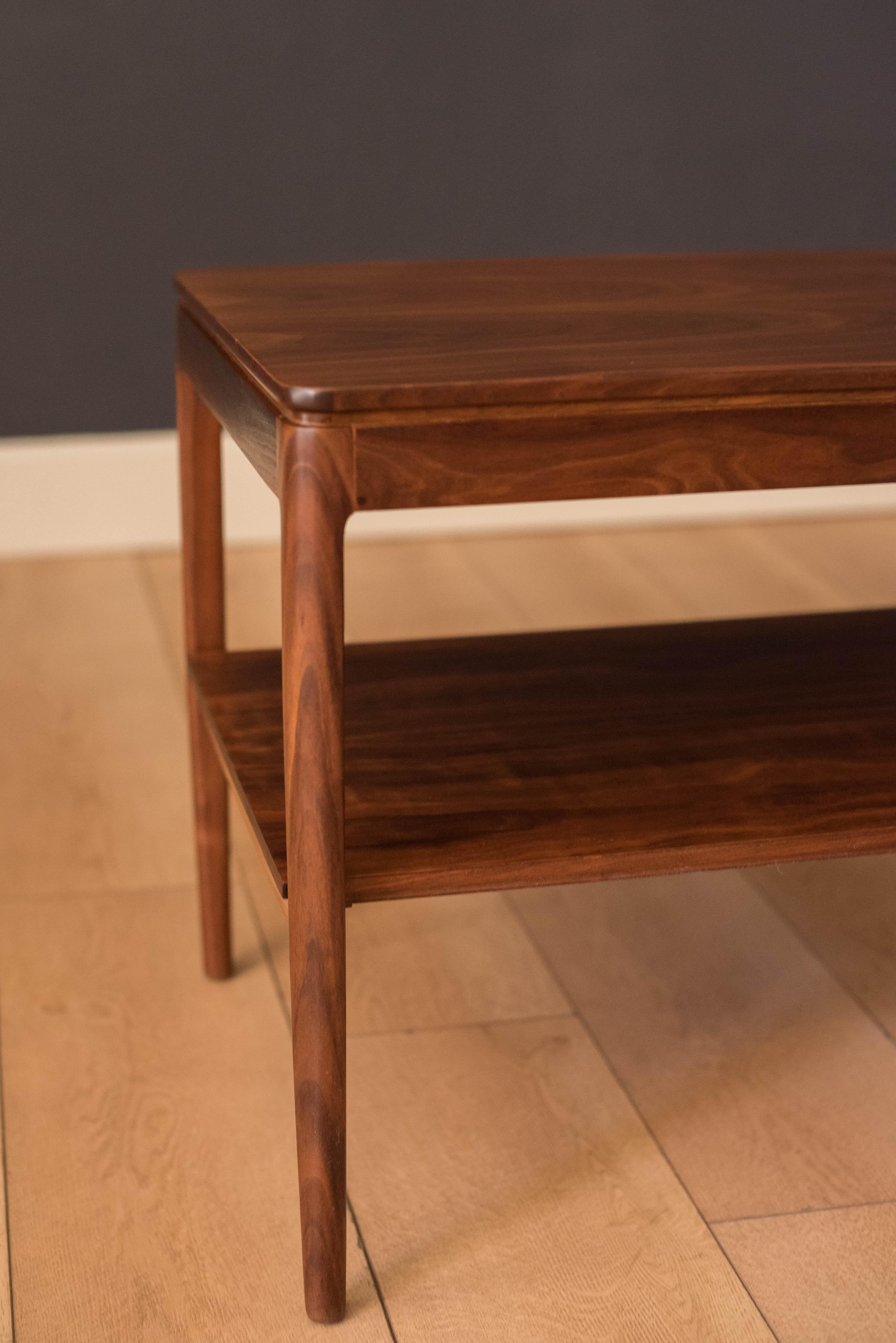 Pair of Mid Century Drexel Declaration Walnut End Tables In Good Condition In San Jose, CA