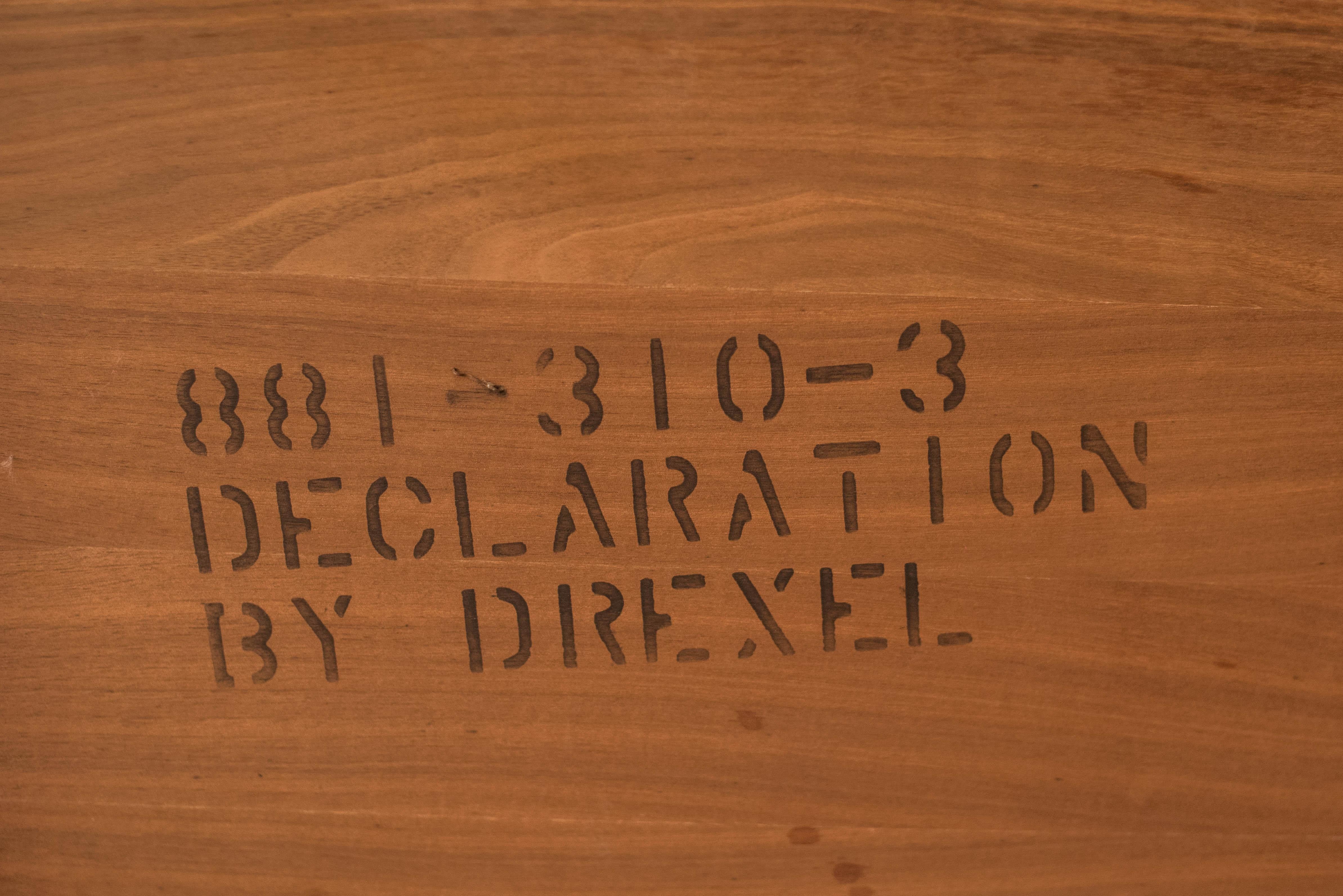 Pair of Mid Century Drexel Declaration Walnut End Tables 1