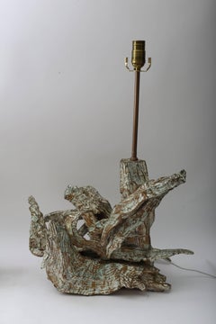 Pair of Midcentury Driftwood Table Lamps