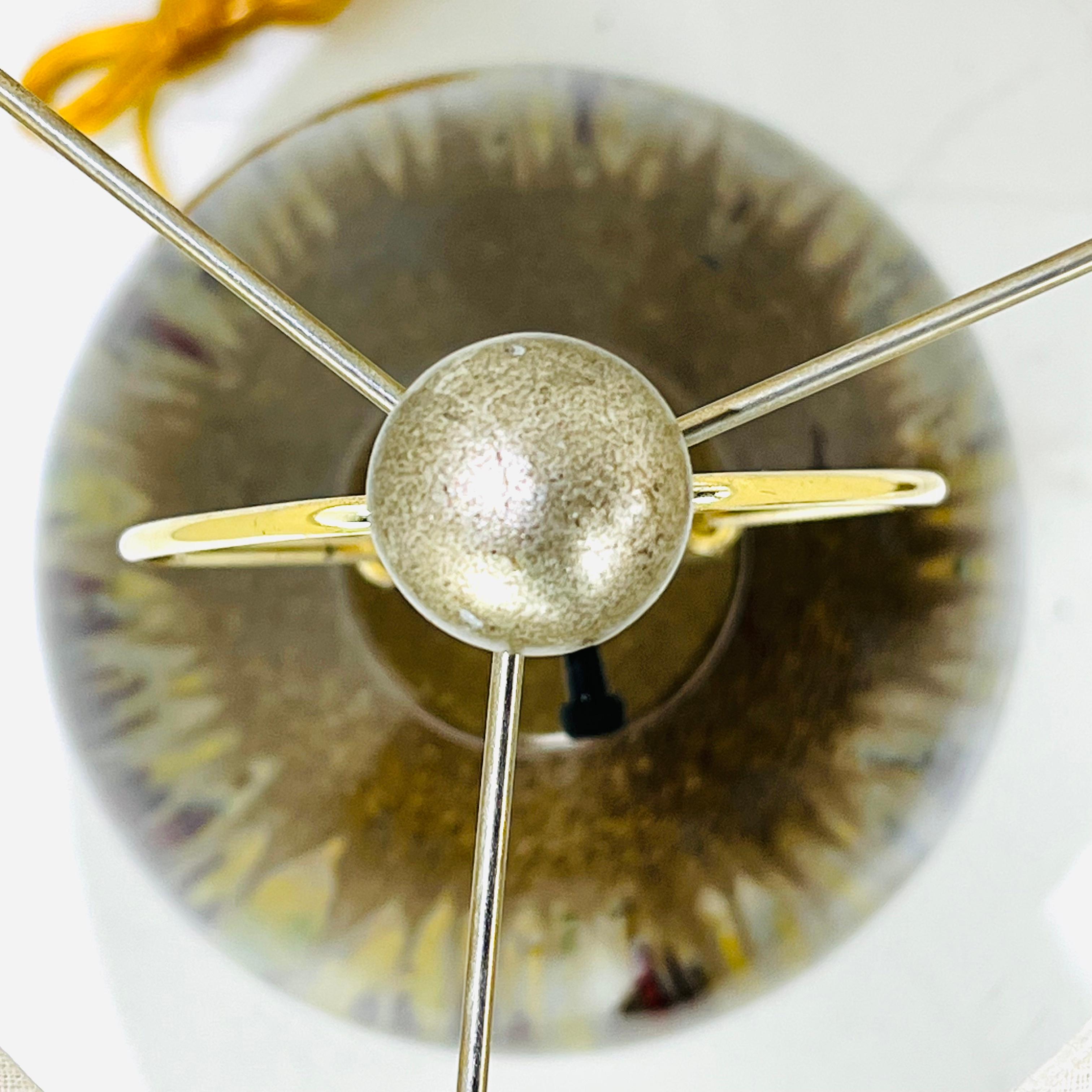 Pareja de lámparas de cerámica esmaltada de mediados de siglo en venta 4