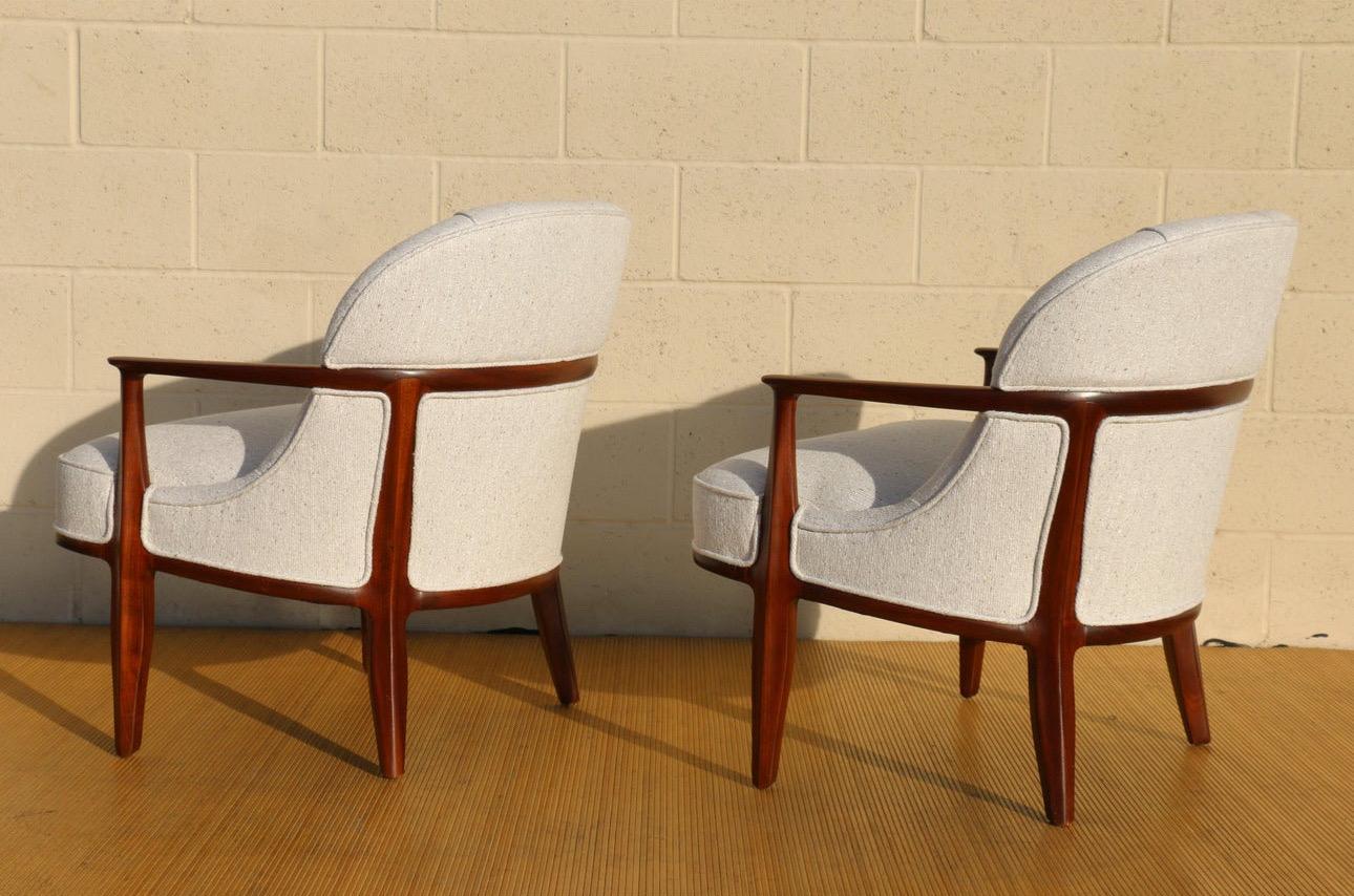 Mid-20th Century Pair of Mid-Century Dunbar Janus Lounge Chairs by Edward Wormley