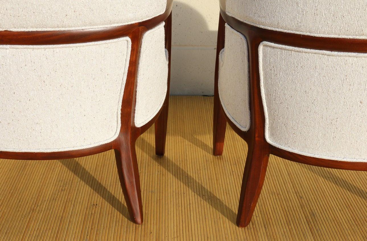 Pair of Mid-Century Dunbar Janus Lounge Chairs by Edward Wormley 2