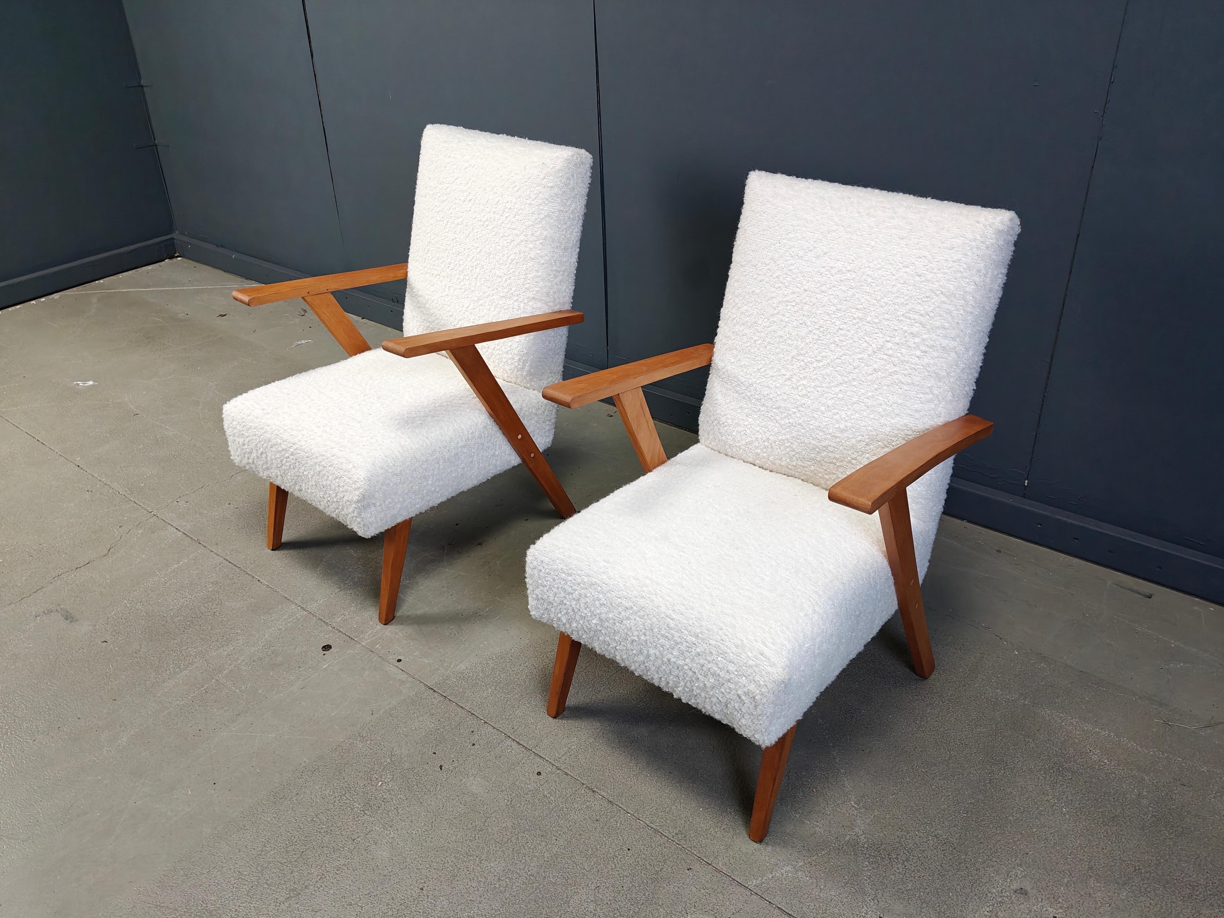 Paire de fauteuils hollandais du milieu du siècle, 1960 en vente 4