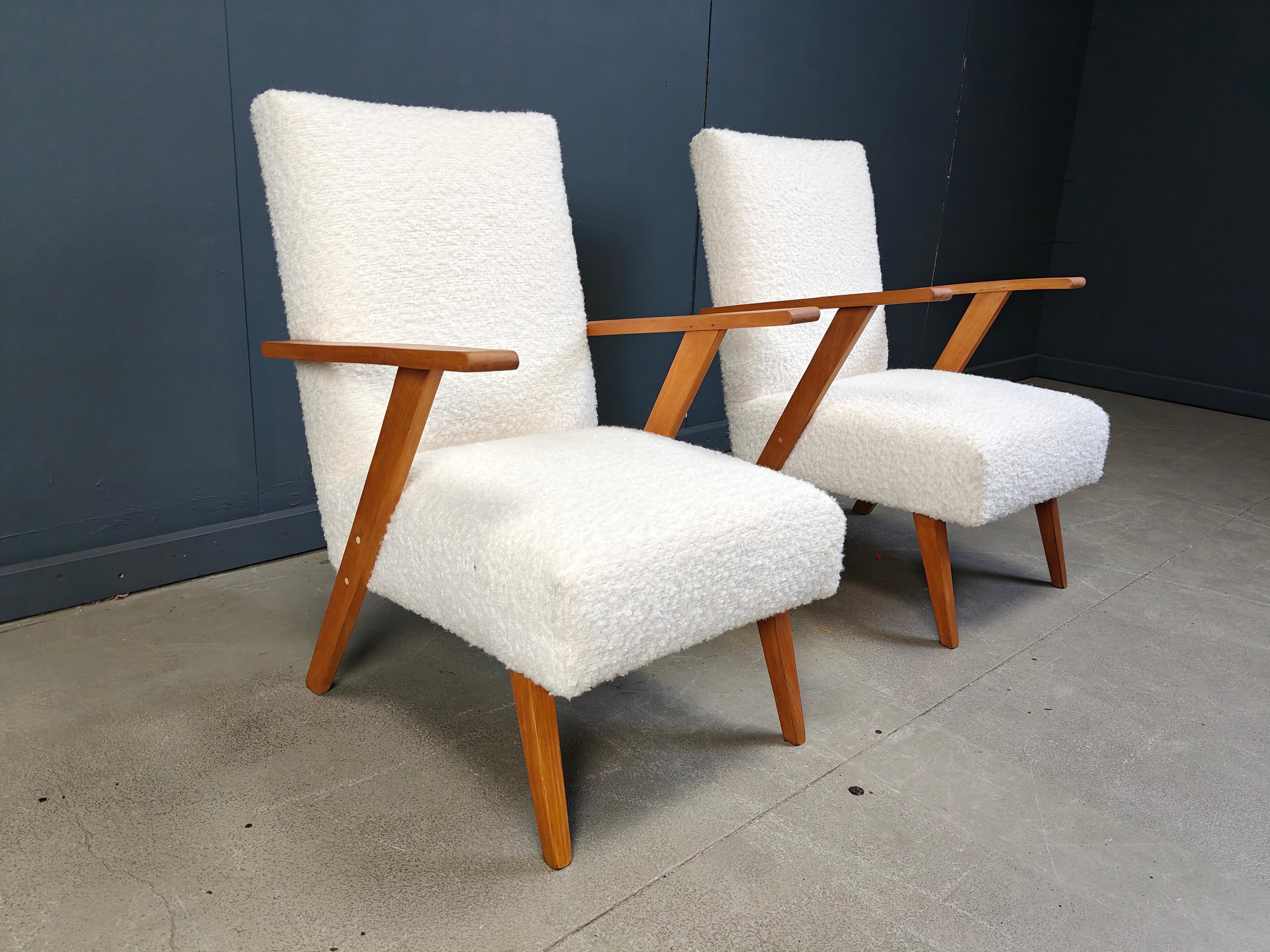 Paire de fauteuils hollandais du milieu du siècle, 1960 en vente 5