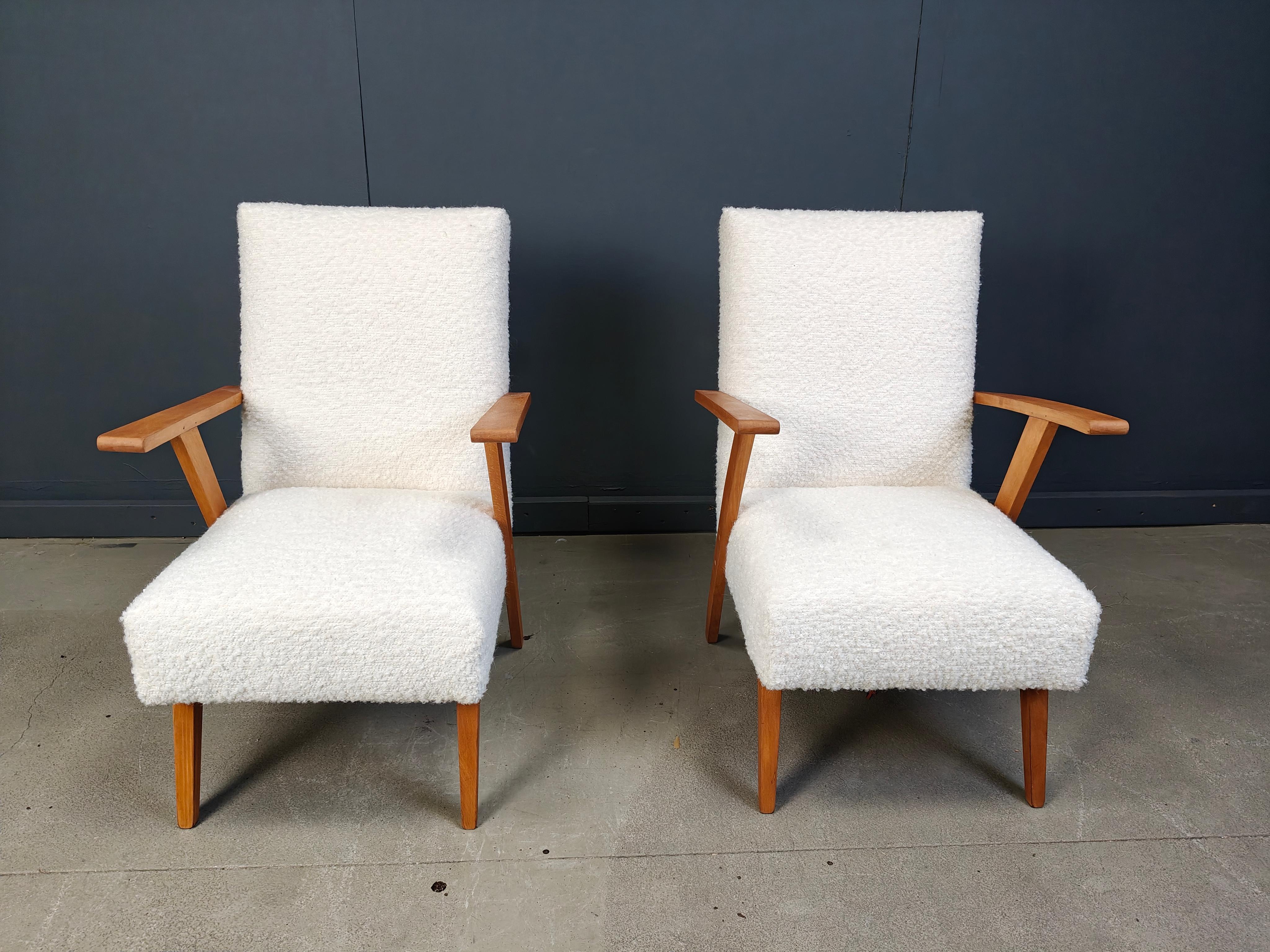 Paire de fauteuils hollandais du milieu du siècle, 1960 en vente 8