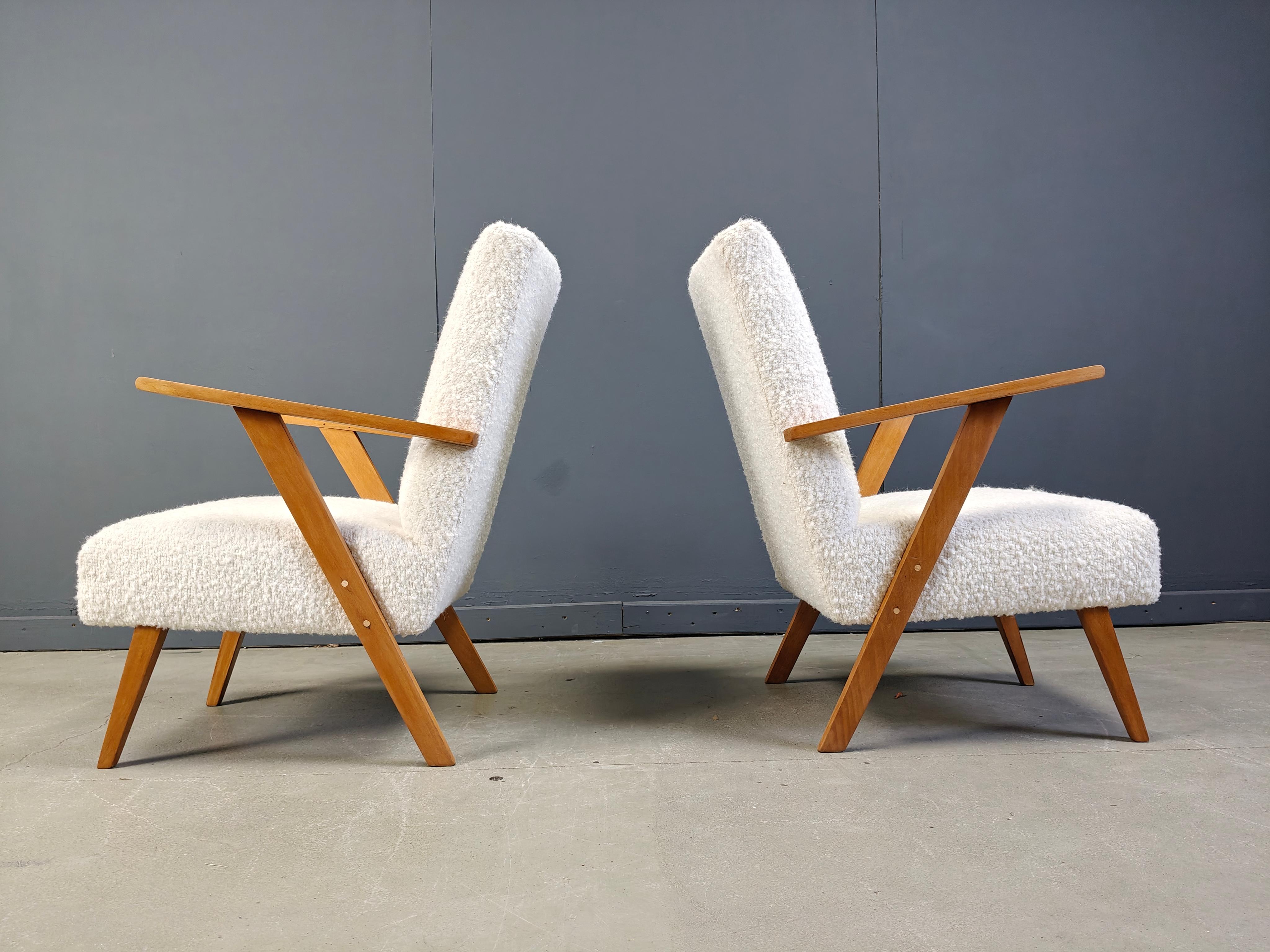 Mid-Century Modern Paire de fauteuils hollandais du milieu du siècle, 1960 en vente
