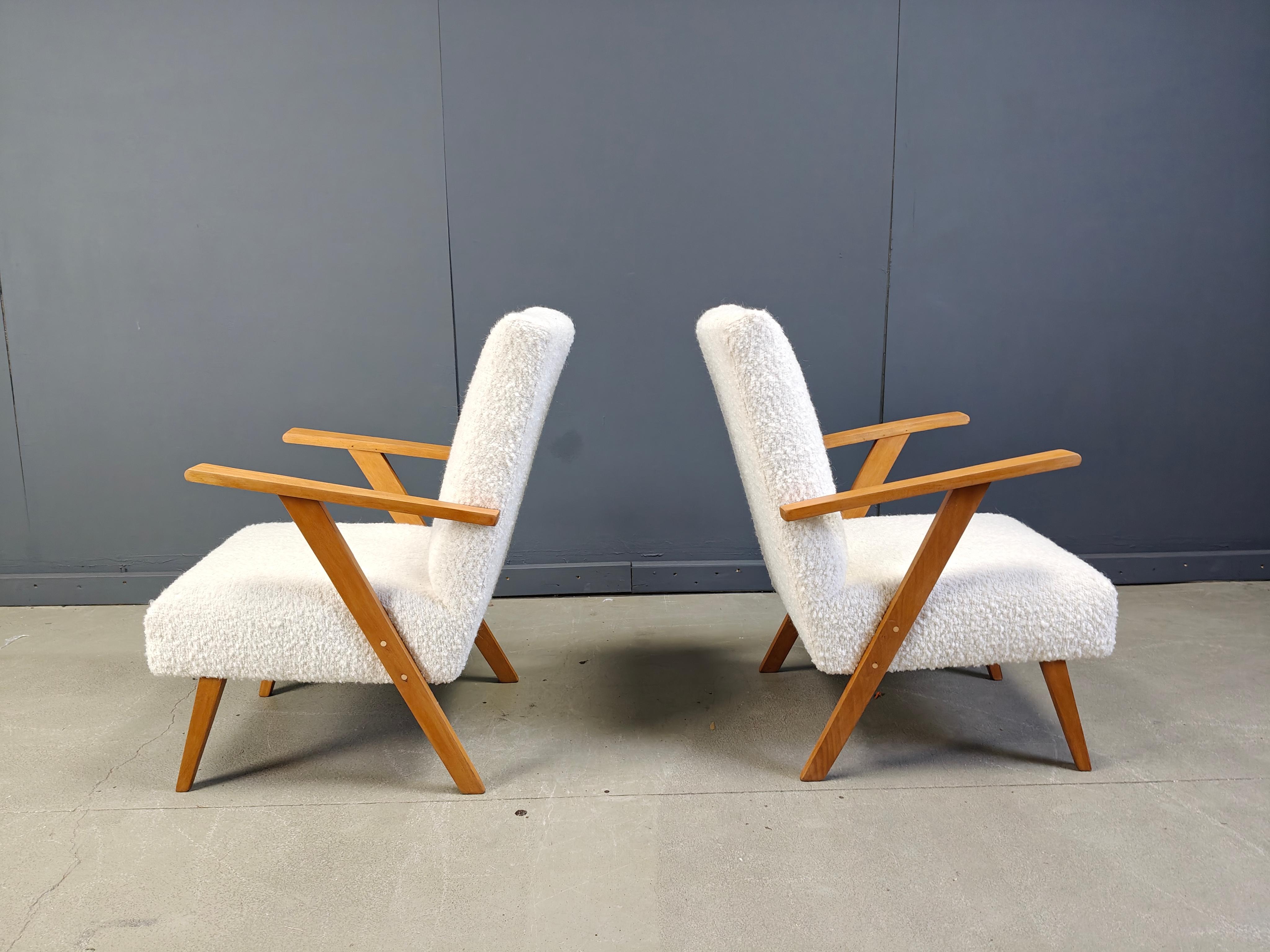 Néerlandais Paire de fauteuils hollandais du milieu du siècle, 1960 en vente
