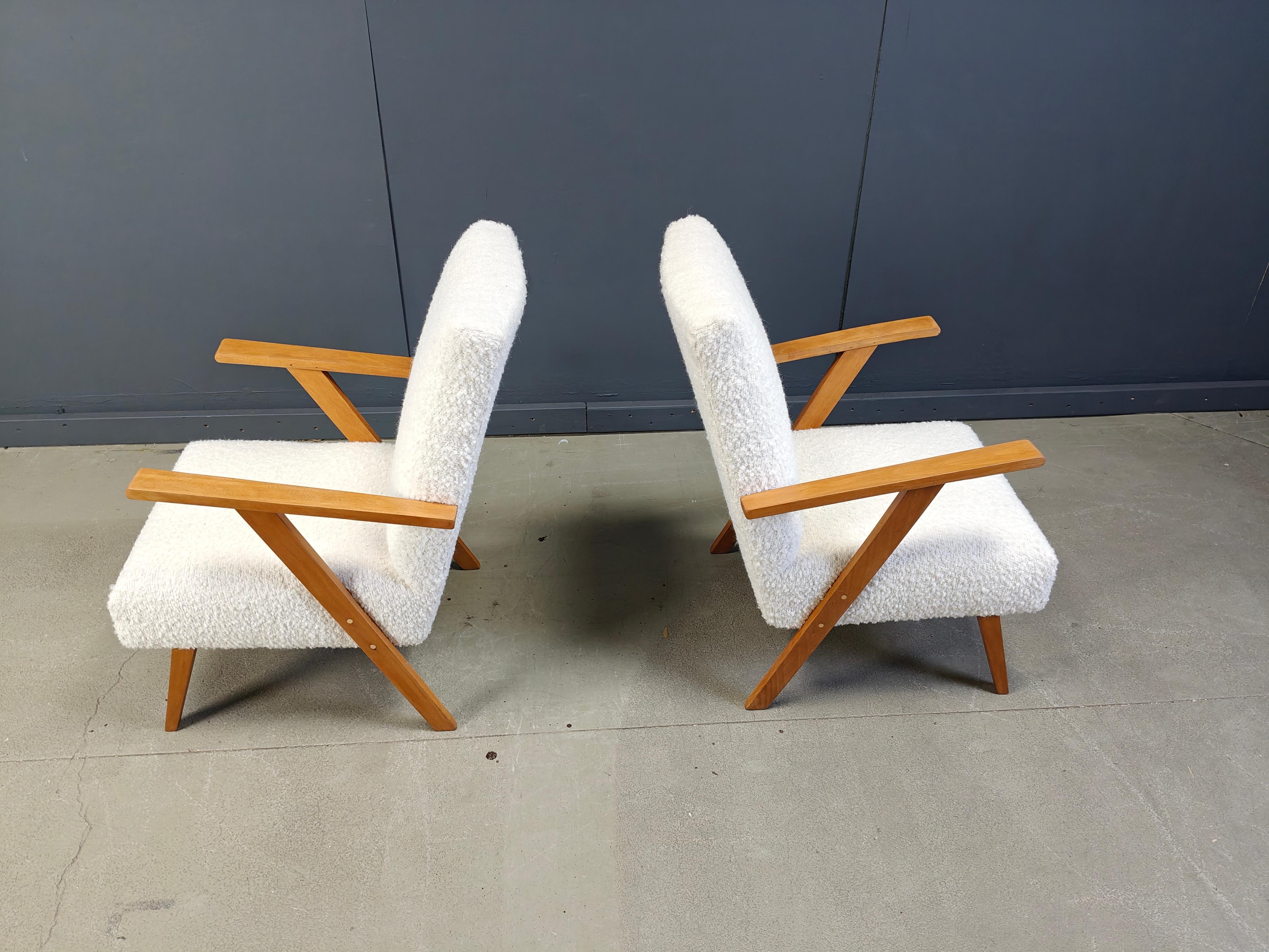 Paire de fauteuils hollandais du milieu du siècle, 1960 Bon état - En vente à Leuven, Vlaams Gewest