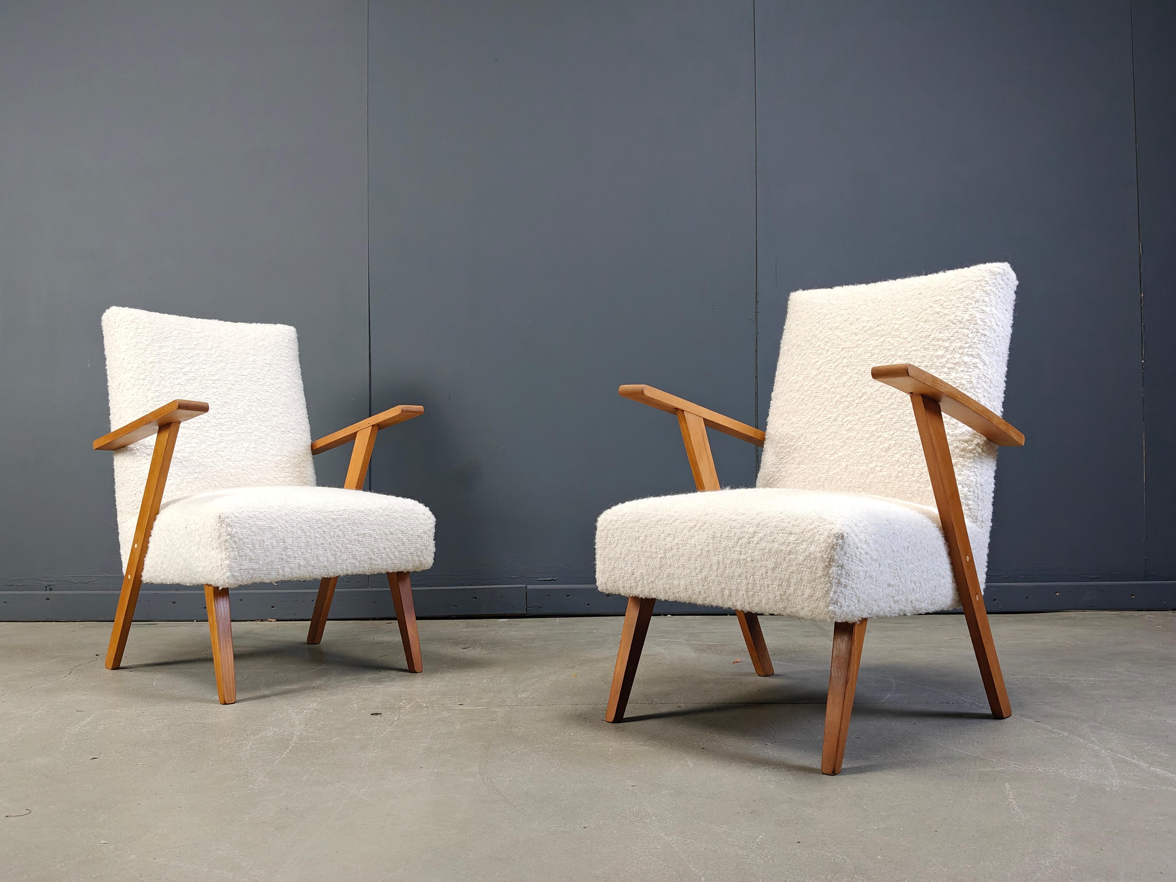 Paire de fauteuils hollandais du milieu du siècle, 1960 en vente 2