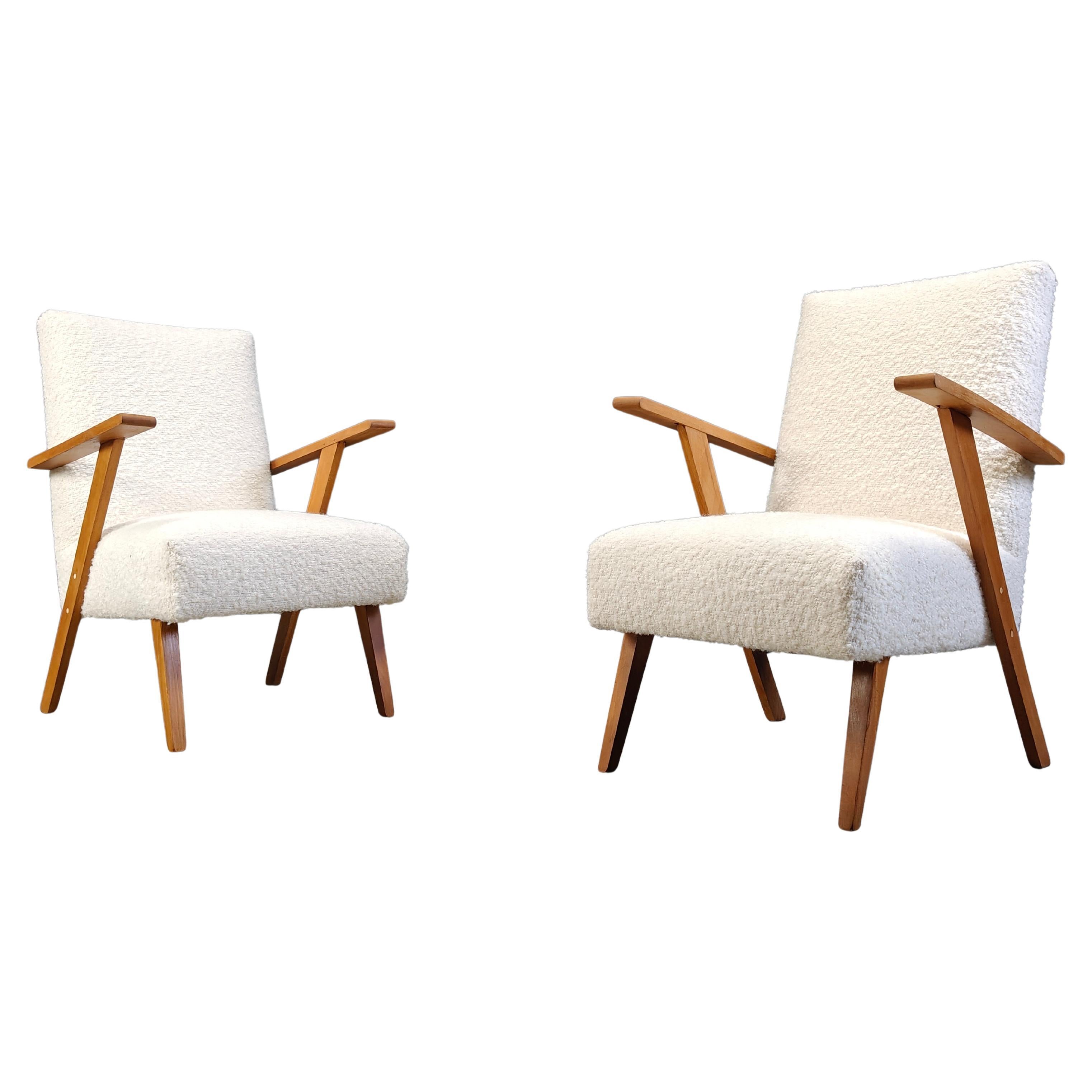 Pair of mid century dutch armchairs, 1960s
