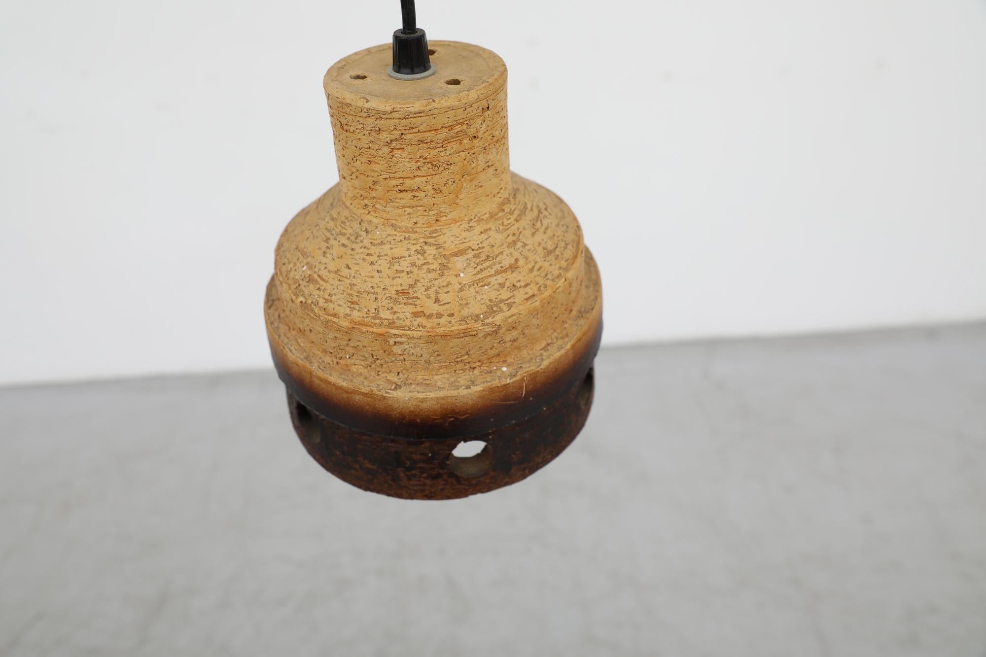 Pair of Mid-Century Dutch Ceramic Pendant Lamps For Sale 8