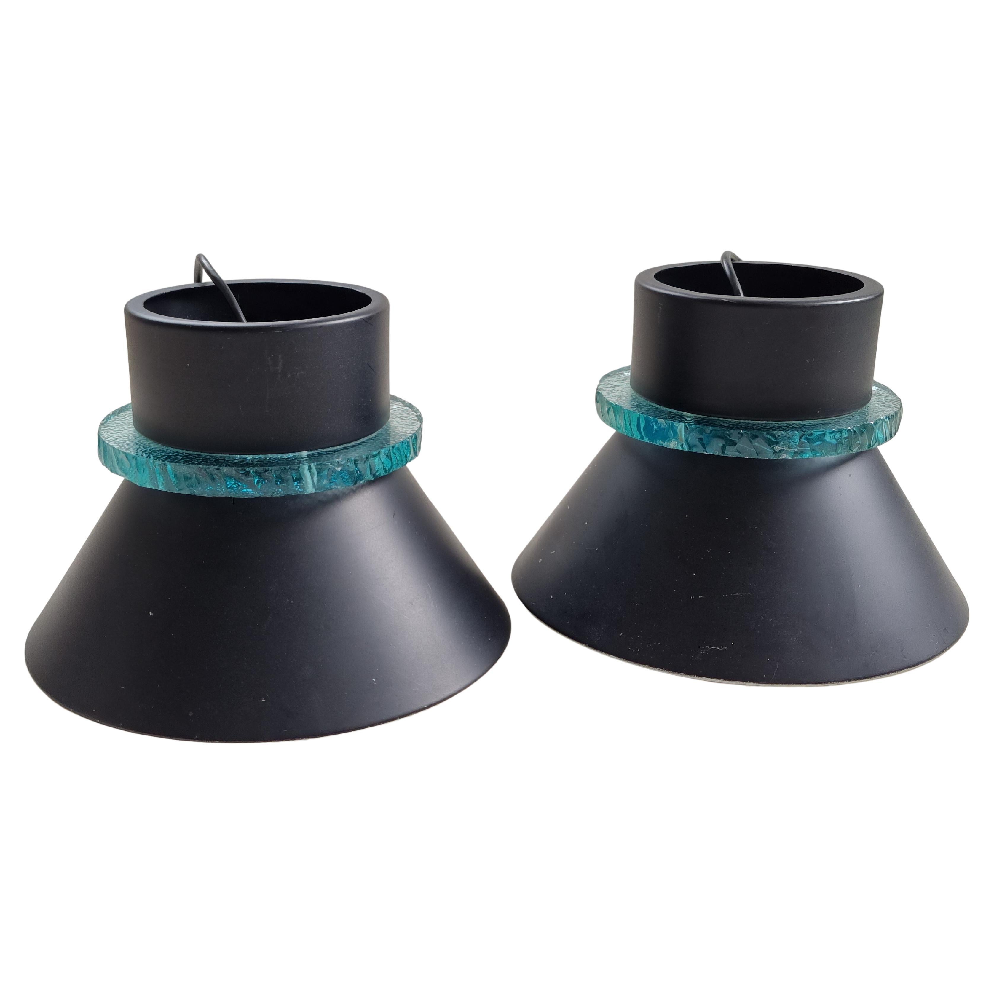 Coppia di lampade a sospensione olandesi di metà secolo di Hiemstra Evolux in vendita