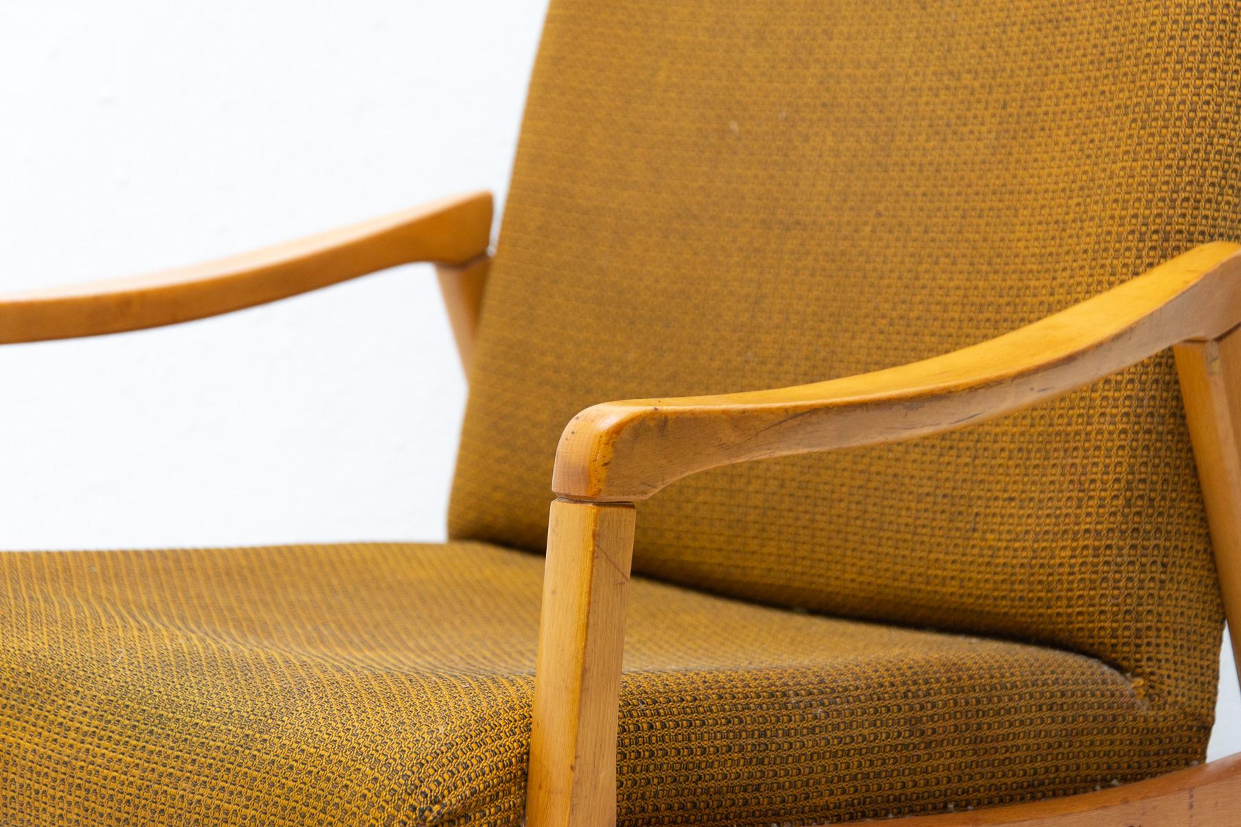Pair of Mid Century Eastern Bloc Armchairs by Jiří Jiroutek for Interiér Praha 8