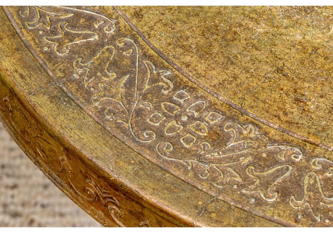 Pair Of Mid Century Eastern Brass Side Tables For Sale 2