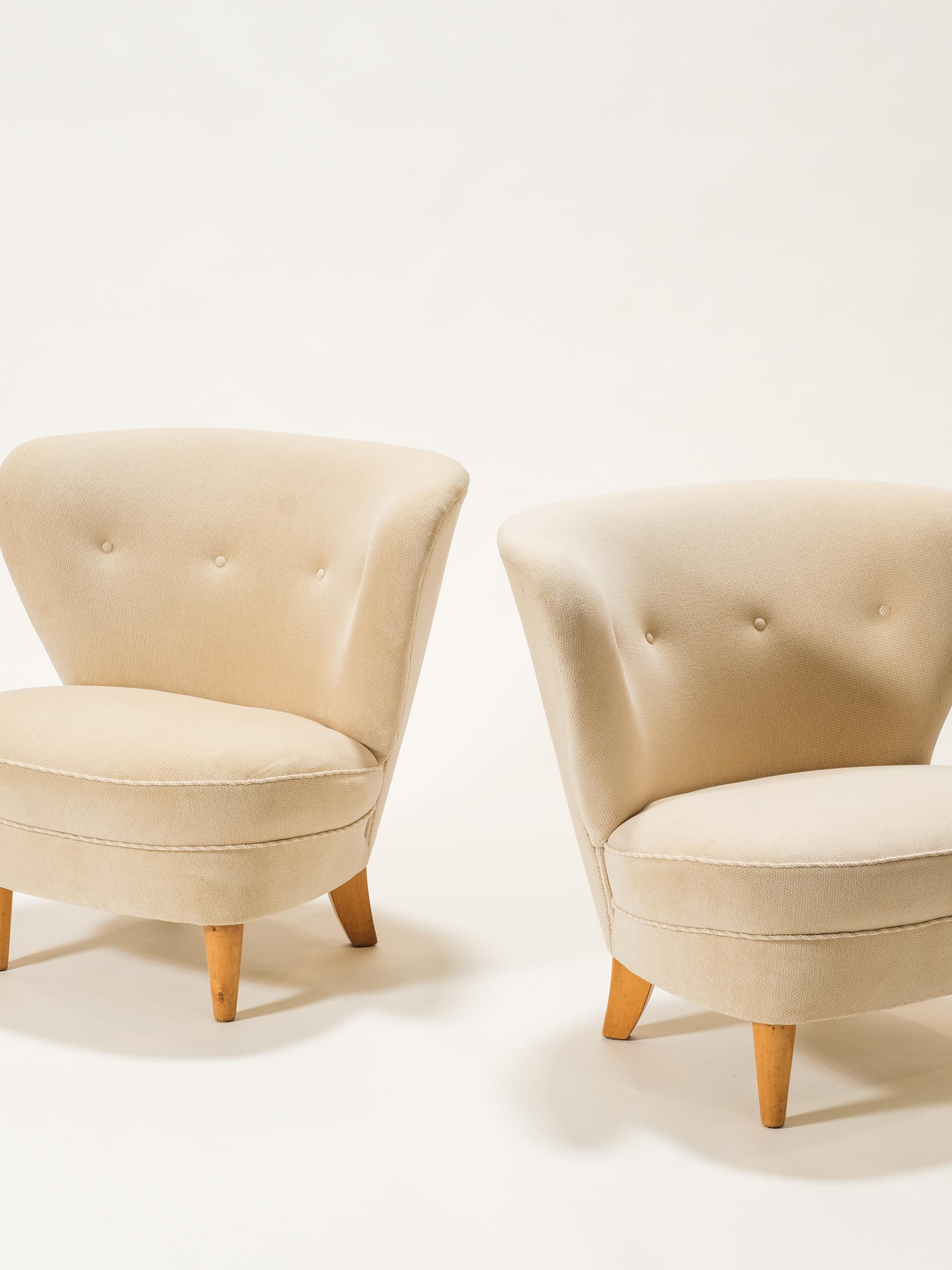 Pair of easy chairs from Finland, 1950s.