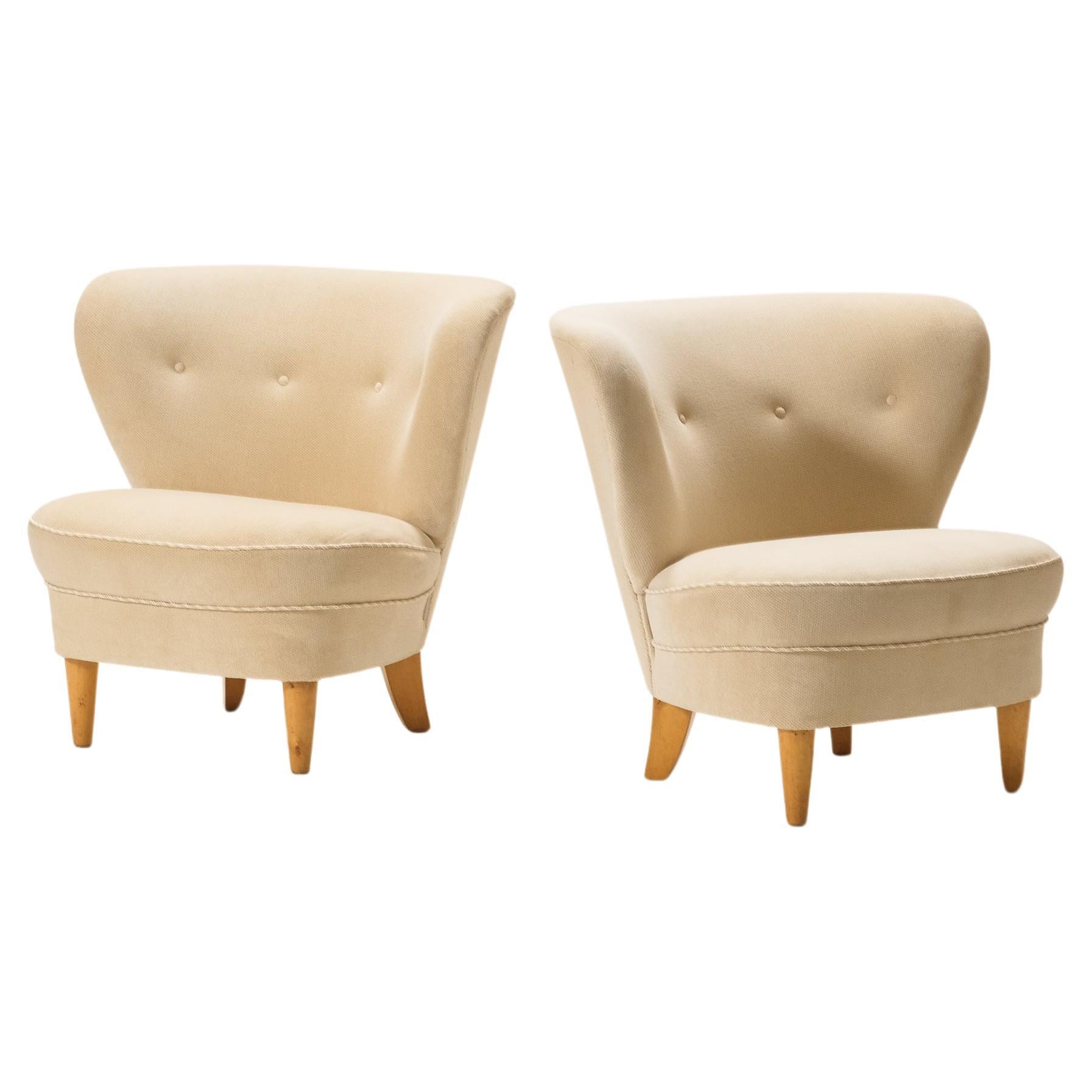 Pair of Mid-Century Easy Chairs, Finland, 1950s