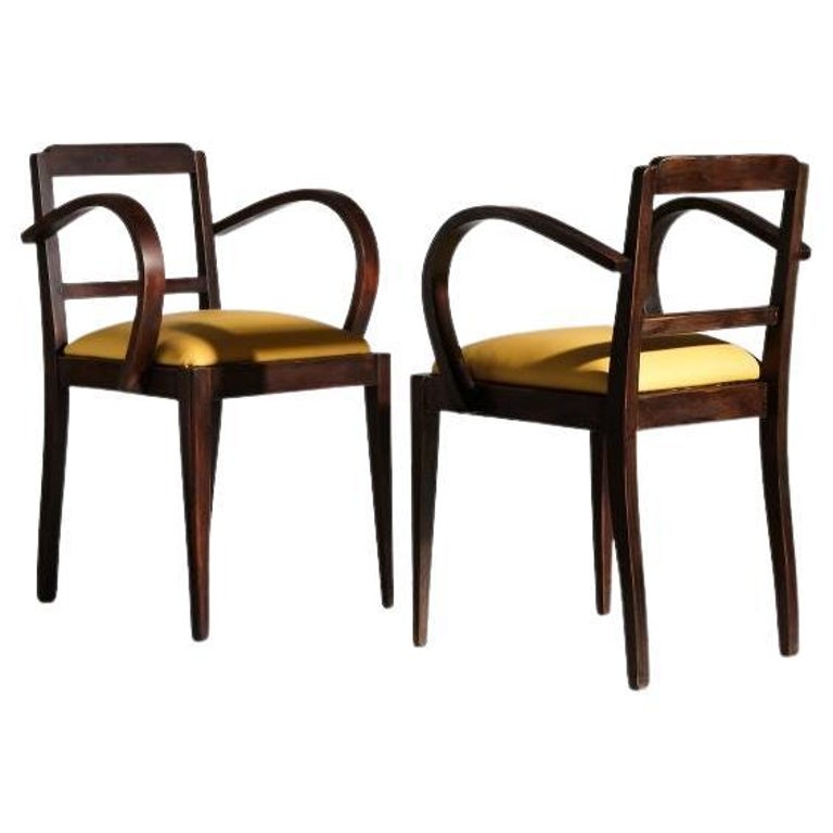 Pair of MidCentury Ebonised Chairs For Sale at 1stDibs