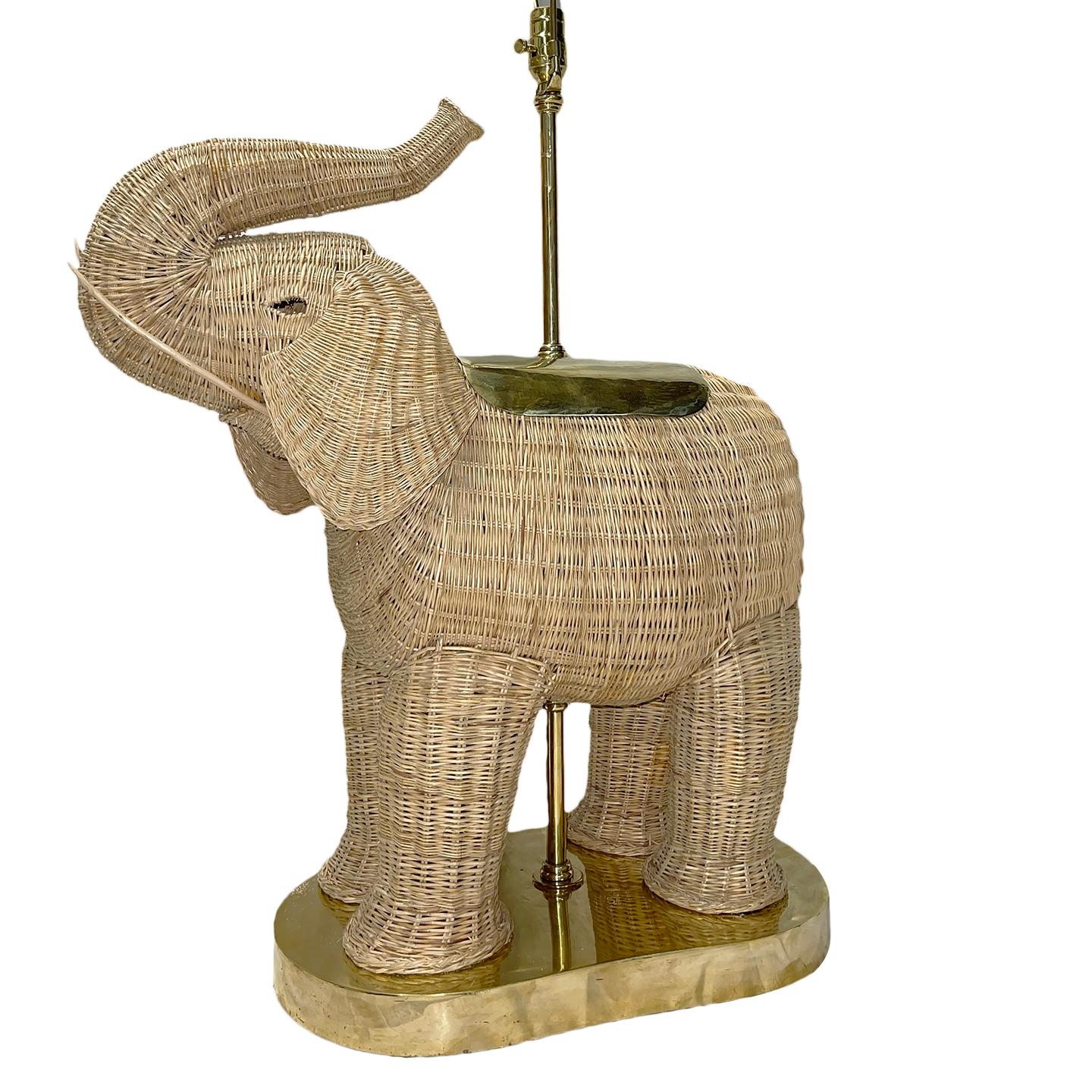 19th Century Pair of Mid Century Elephant Table Lamps