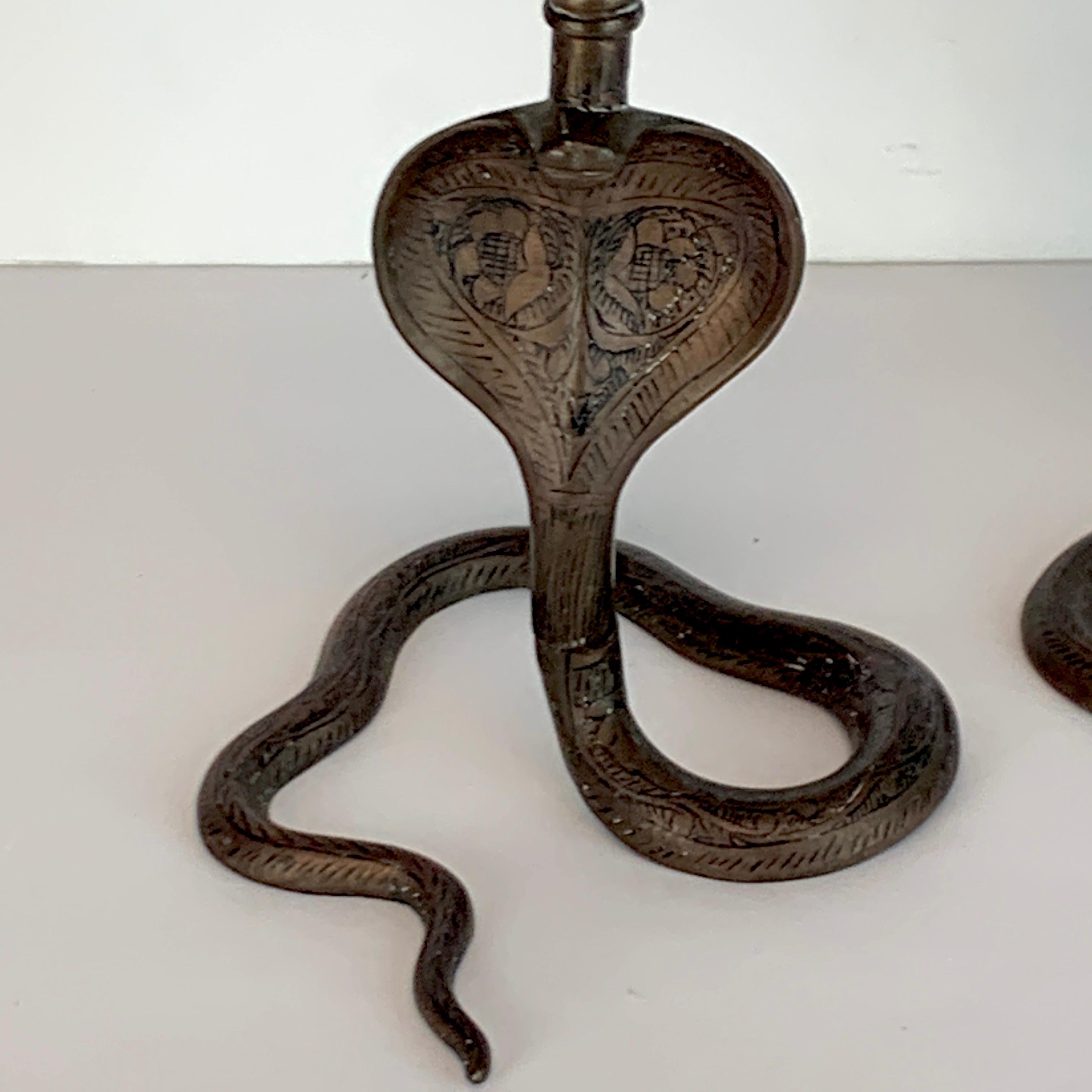 brass cobra candle holder