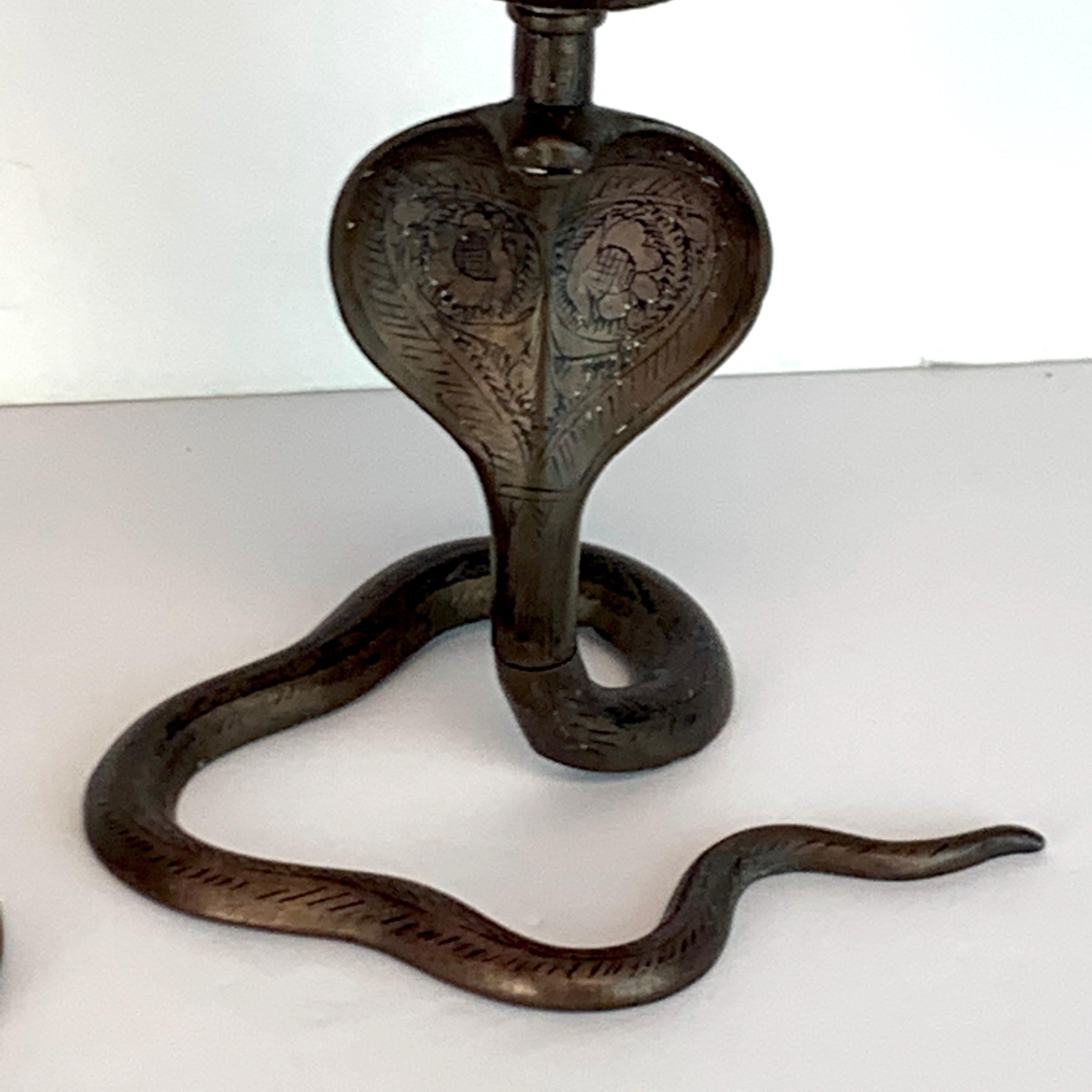 brass snake candle holder