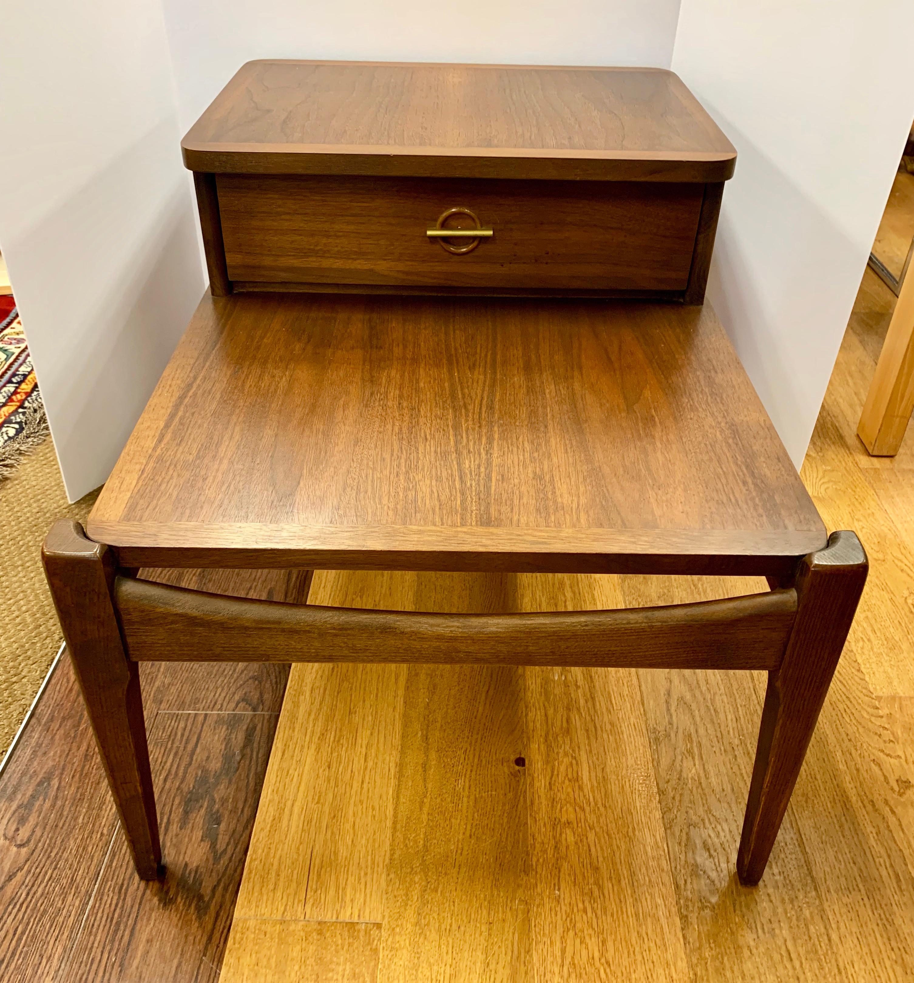 Pair of Midcentury End Tables Teak Nightstands 4