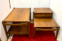 Pair of Midcentury End Tables Teak Nightstands