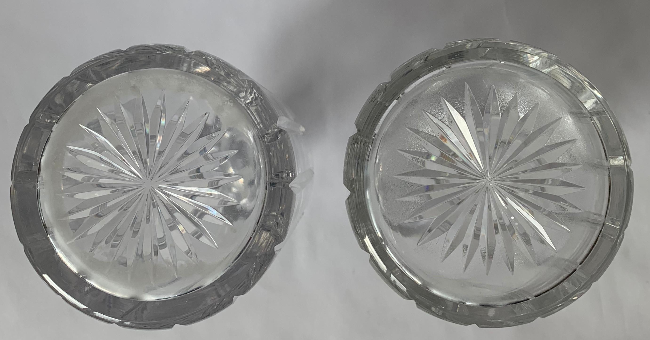 Pair of Midcentury English Cut Glass Decanters 7