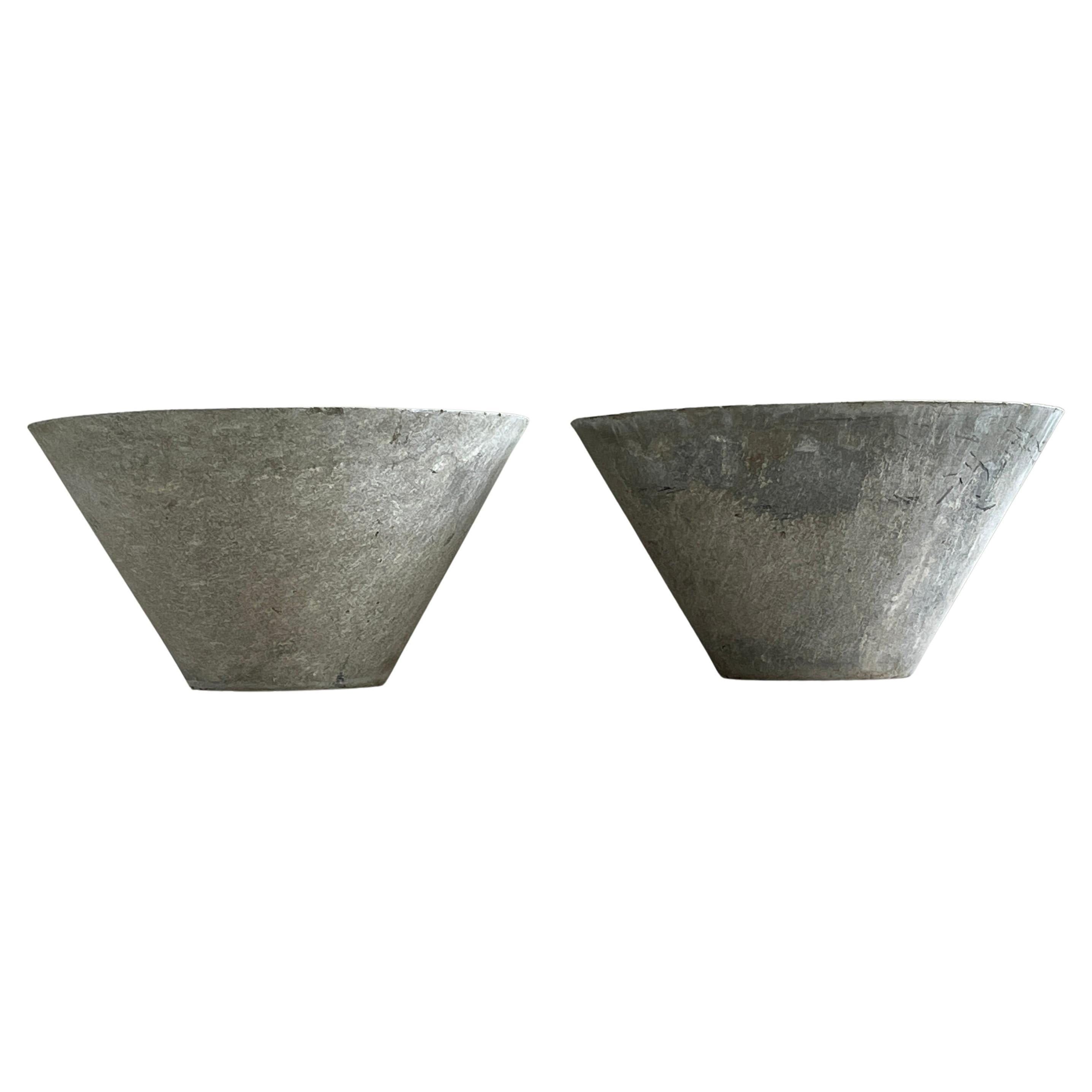 Pair of Mid Century Eternit Conical Planters by Willy Guhl For Sale