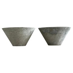 Pair of Mid Century Eternit Conical Planters by Willy Guhl