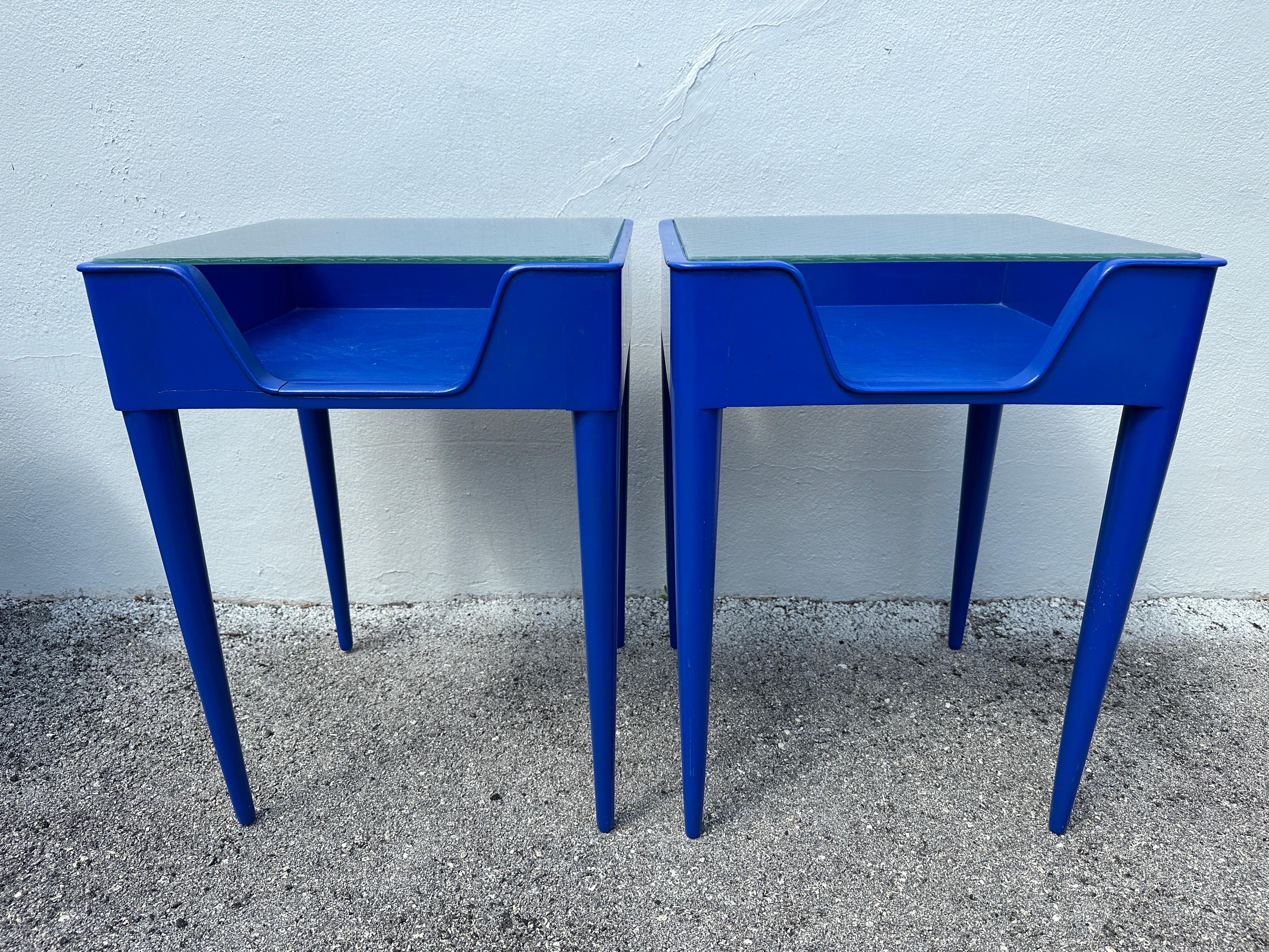 Pair of Midcentury European Open Shelf Side Tables In Good Condition For Sale In East Hampton, NY