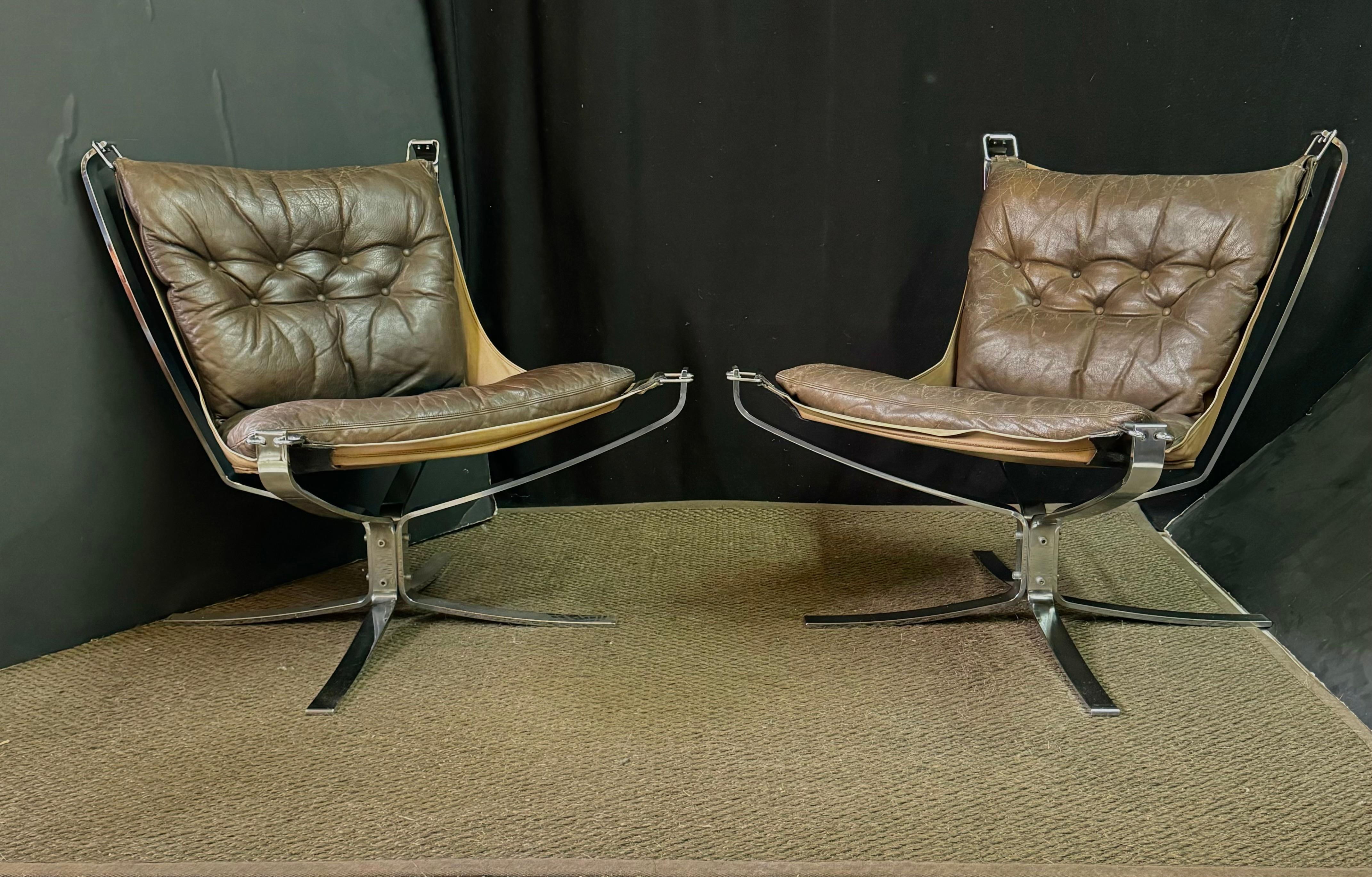 Pair of Mid-Century Falcon Lounge Chairs by Sigurd Ressell for Vatne Mobler  4