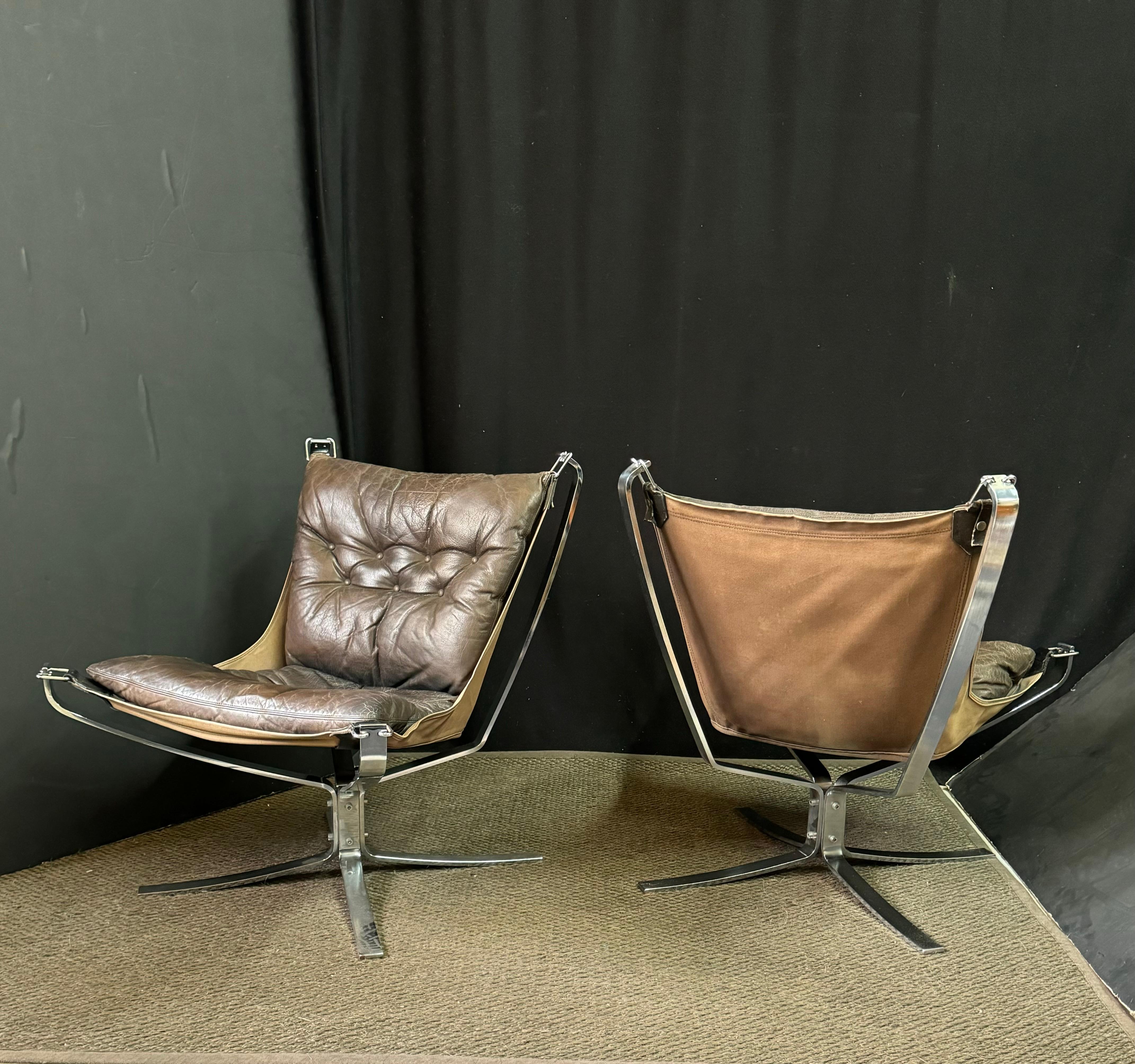 Pair of Mid-Century Falcon Lounge Chairs by Sigurd Ressell for Vatne Mobler  7