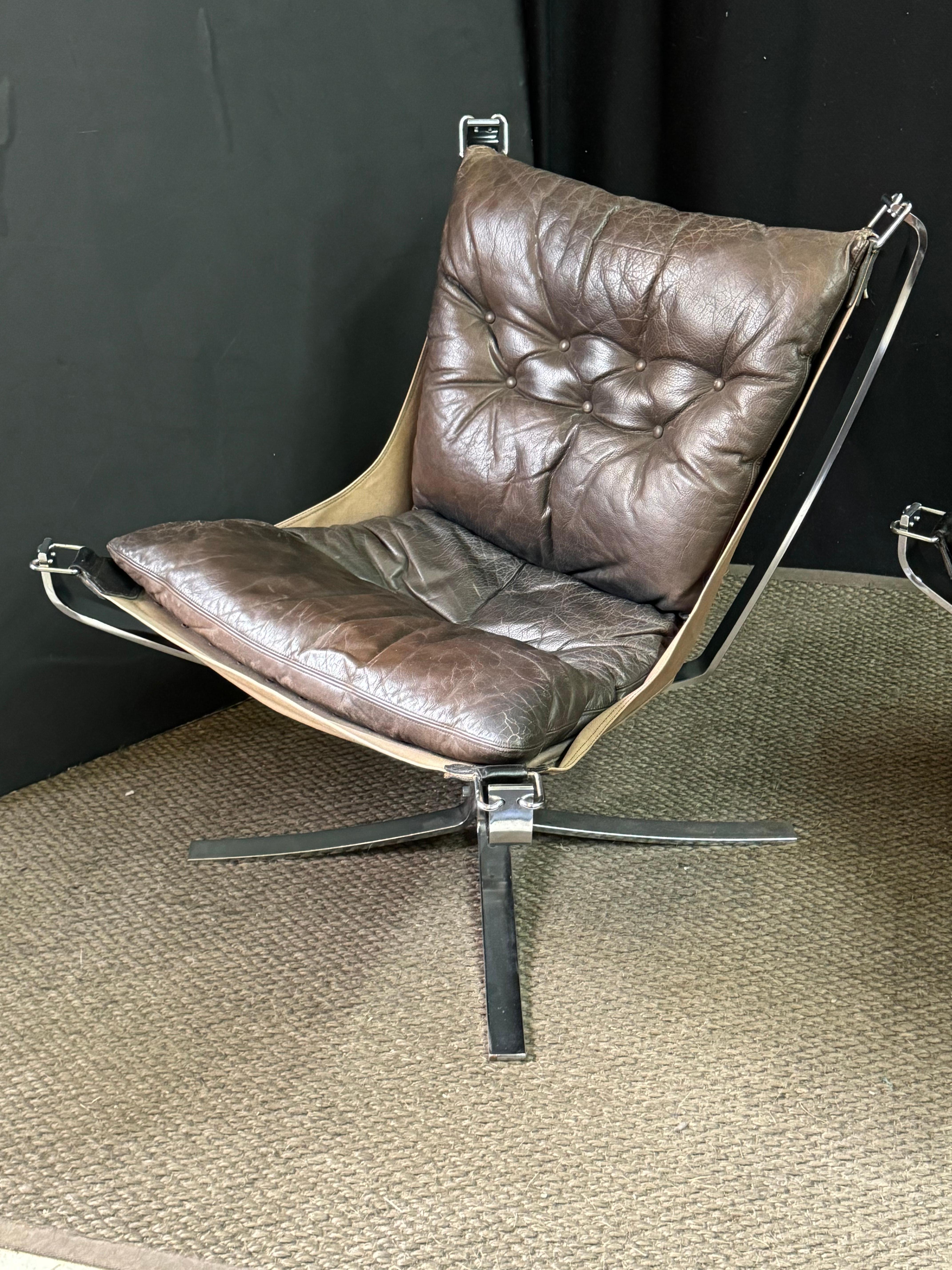 Pair of Mid-Century Falcon Lounge Chairs by Sigurd Ressell for Vatne Mobler  8